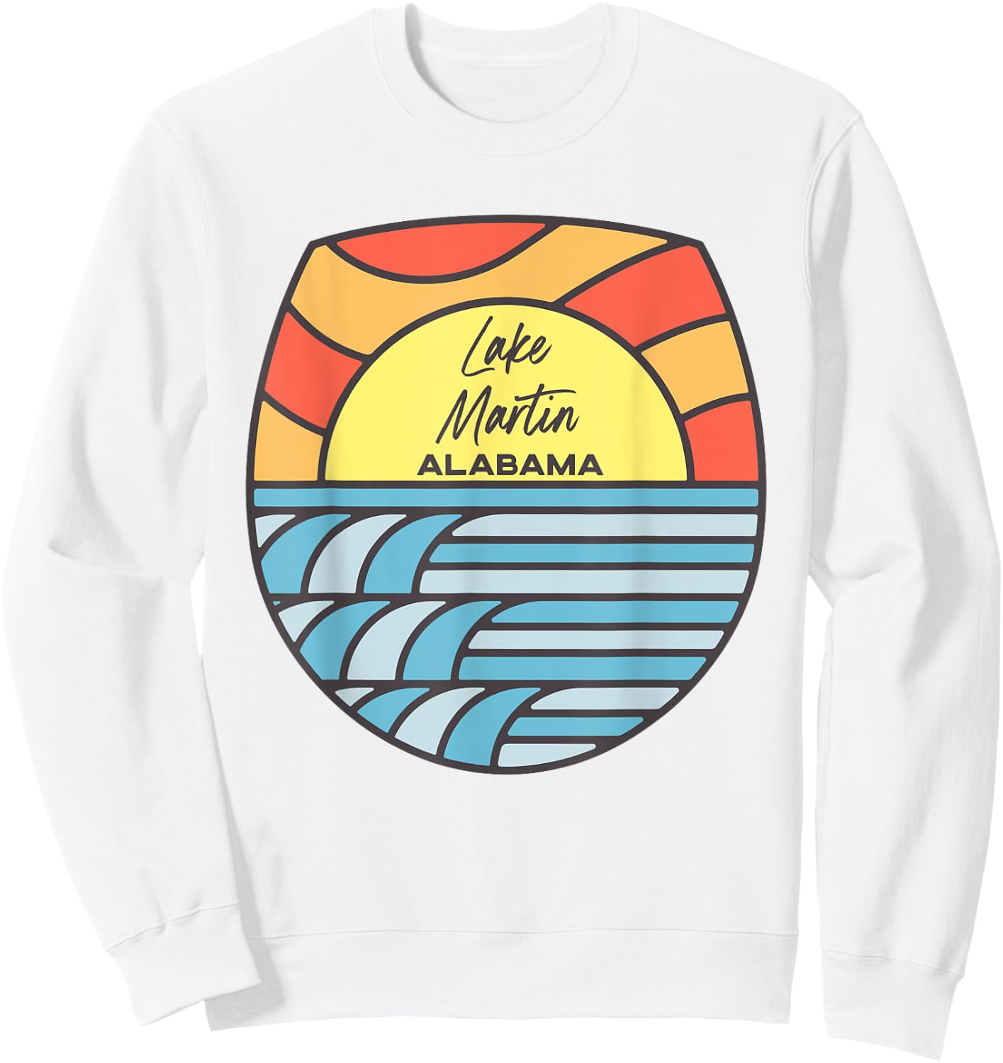 Lake Martin Alabama AL Sunset Souvenir Sweatshirt - Sweatshirt | White