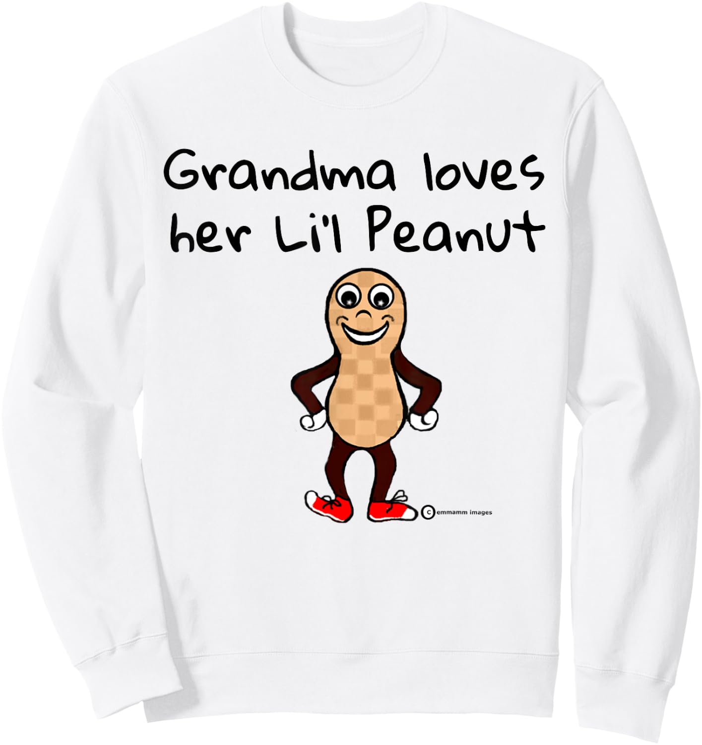 Peanut Grandma Cuddles her Cute Nutty Nut Lovers Sweatshirt - Sweatshirt | White