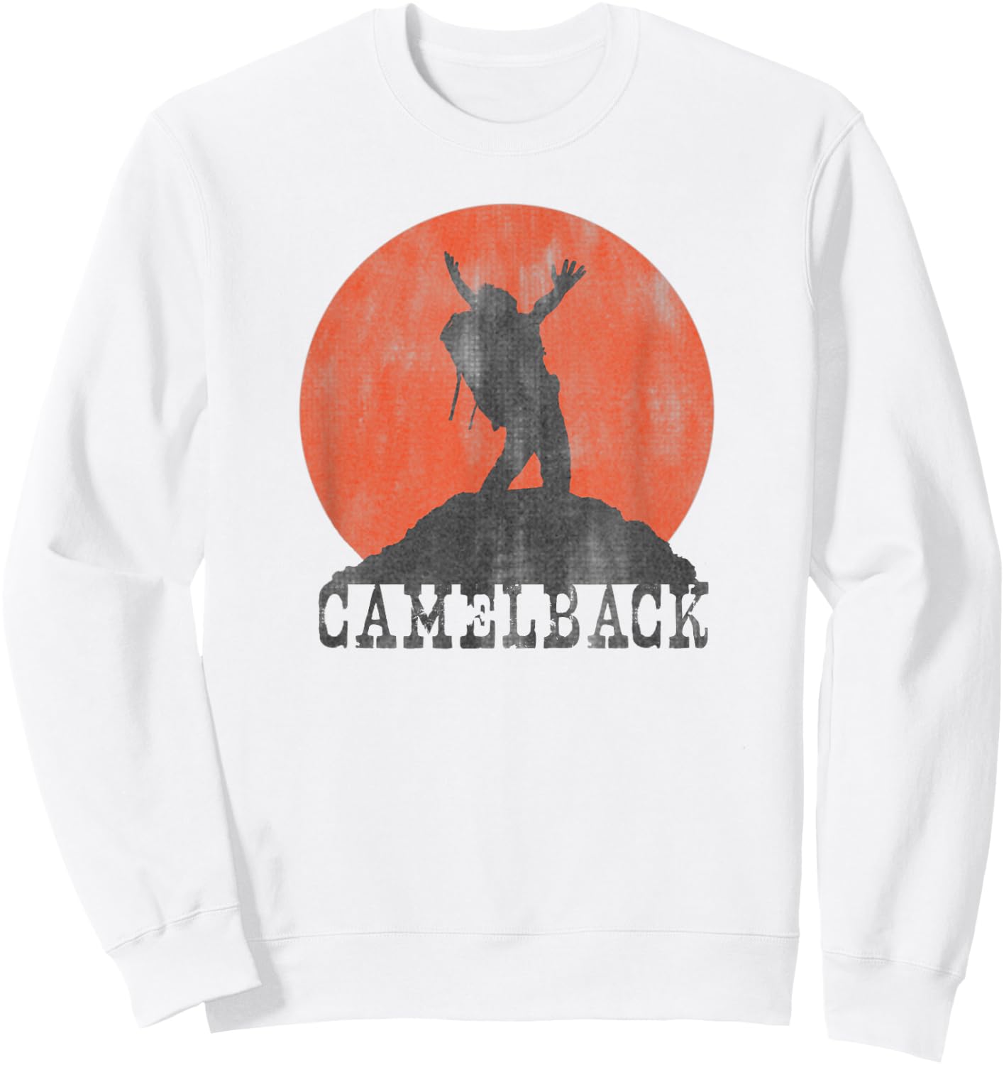 CAMELBACK MOUNTAIN Classic Distressed Hiker Sweatshirt - Sweatshirt | White