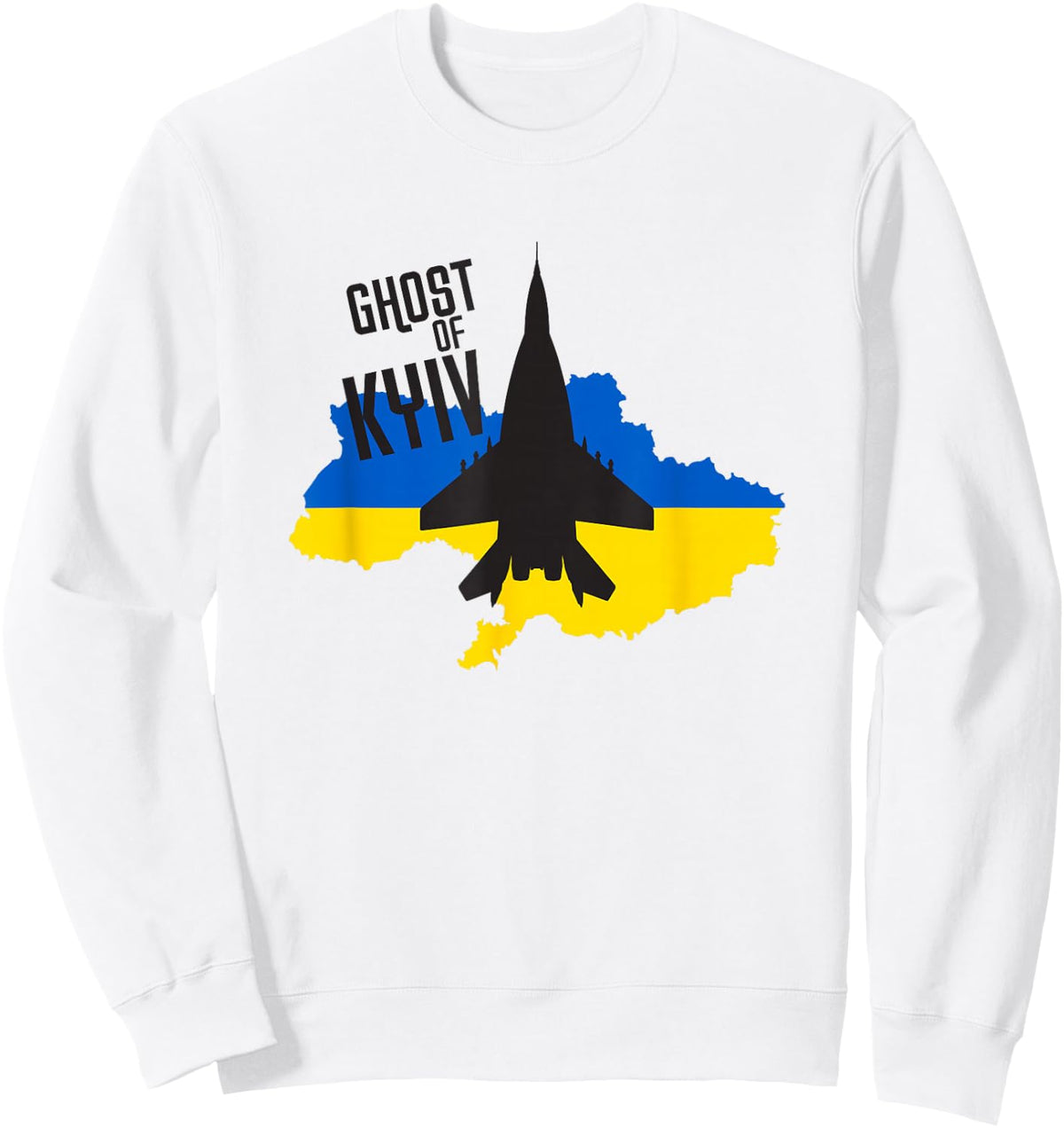 Ghost of Kyiv - MIG 29 Fight Pilot Ace of Ukraine Sweatshirt - Sweatshirt | White