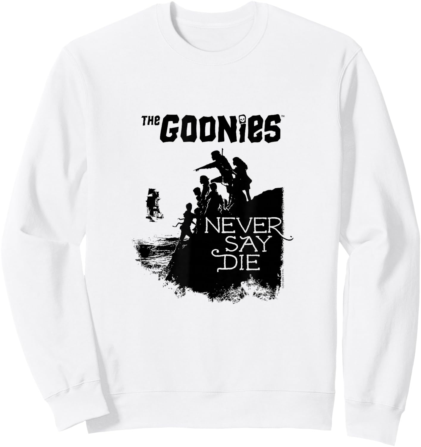 The Goonies Group Silhouette Coast Sweatshirt - Sweatshirt | White