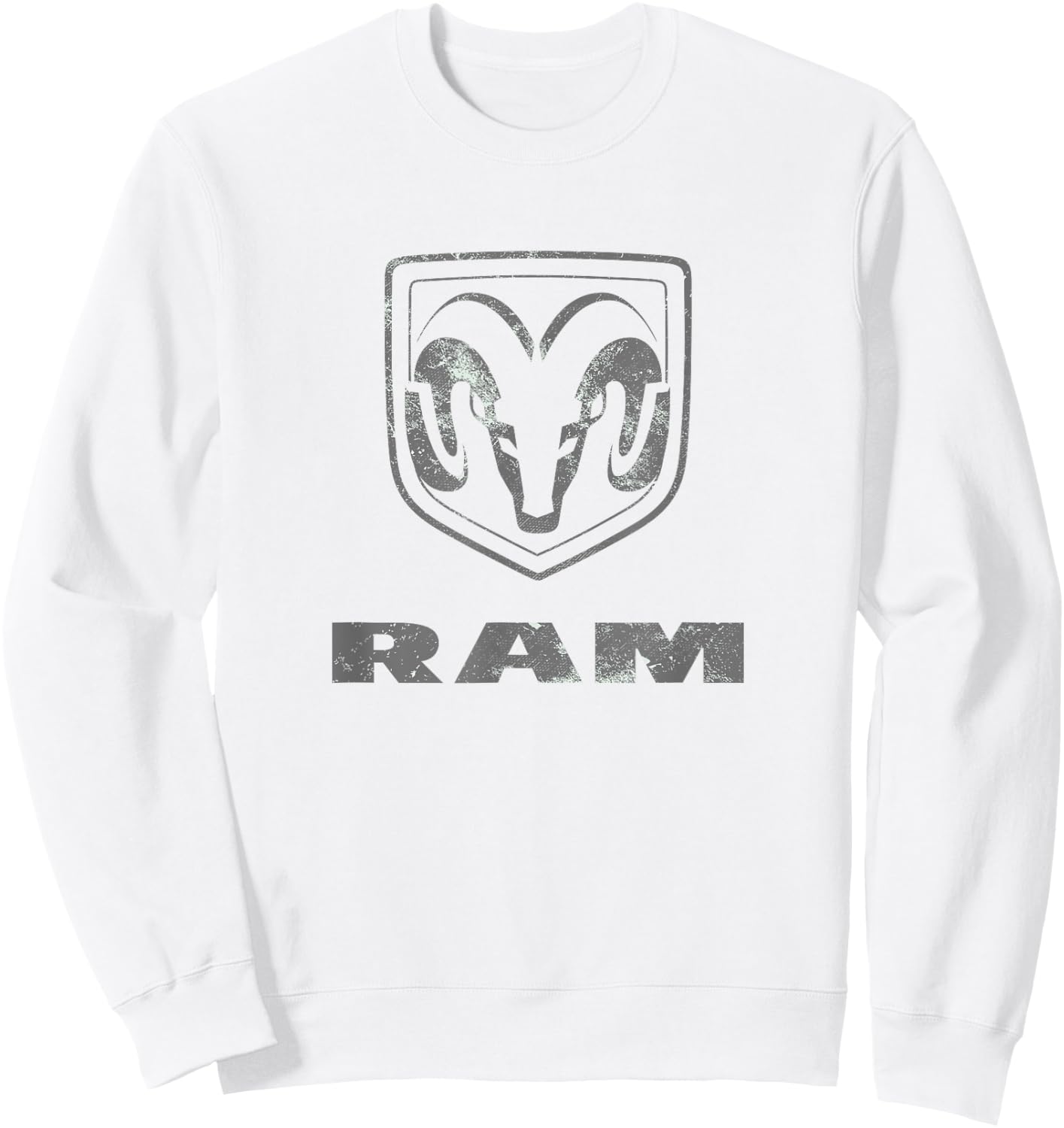 RAM Trucks Logo Distressed Sweatshirt - Sweatshirt | White