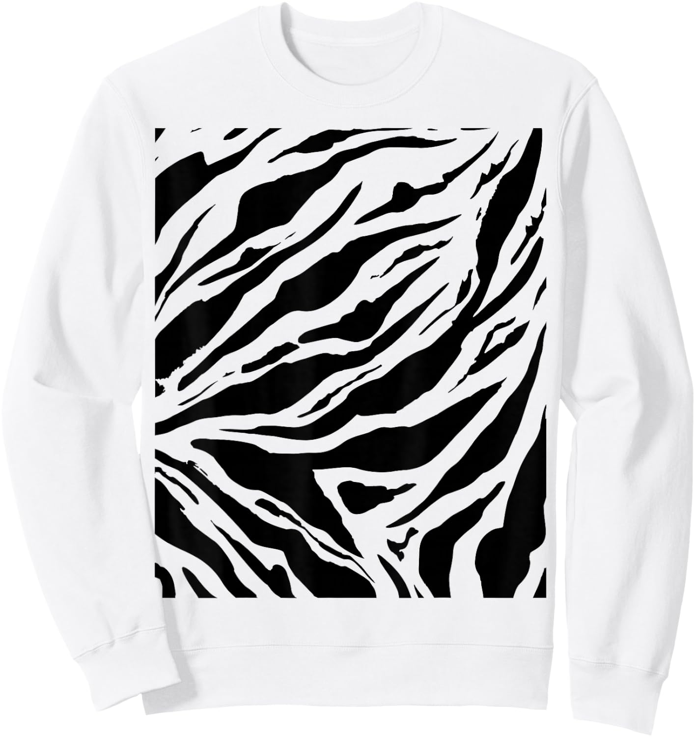 Tiger Print Tiger Stripes Halloween Costume Matching Group Sweatshirt - Sweatshirt | White