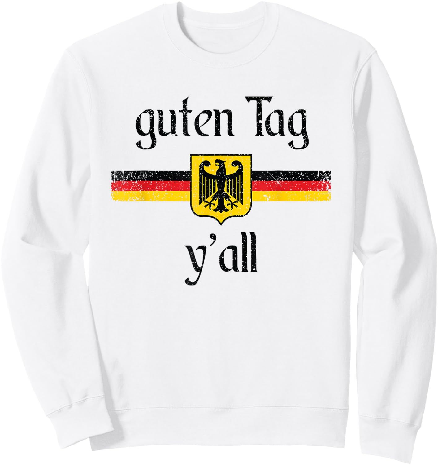 Oktoberfest German Flag Eagle Festival Hello Y'all Sweatshirt - Sweatshirt | White