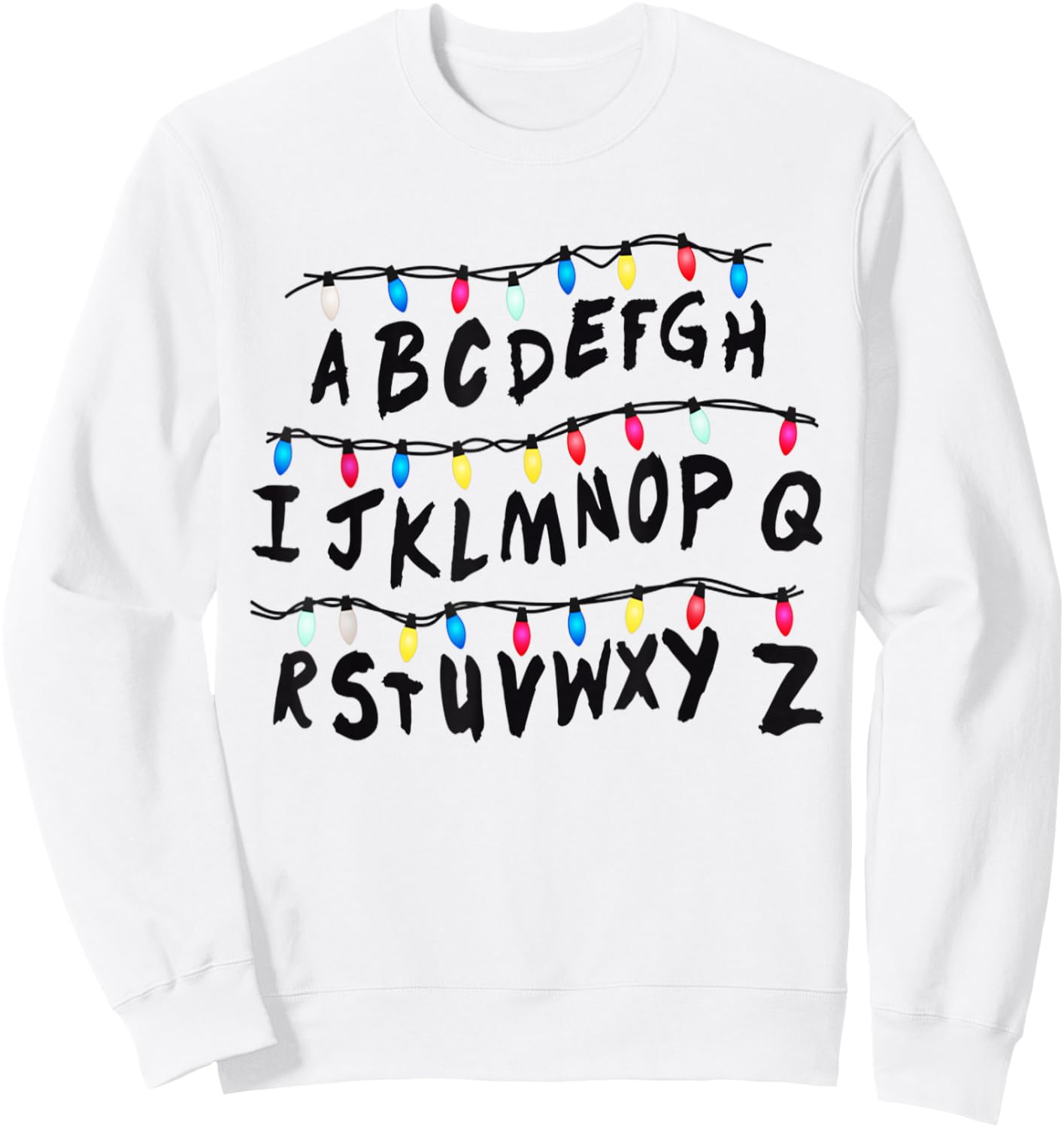 Alphabet Wall - Alphabet Halloween Costume Christmas Sweatshirt - Sweatshirt | White