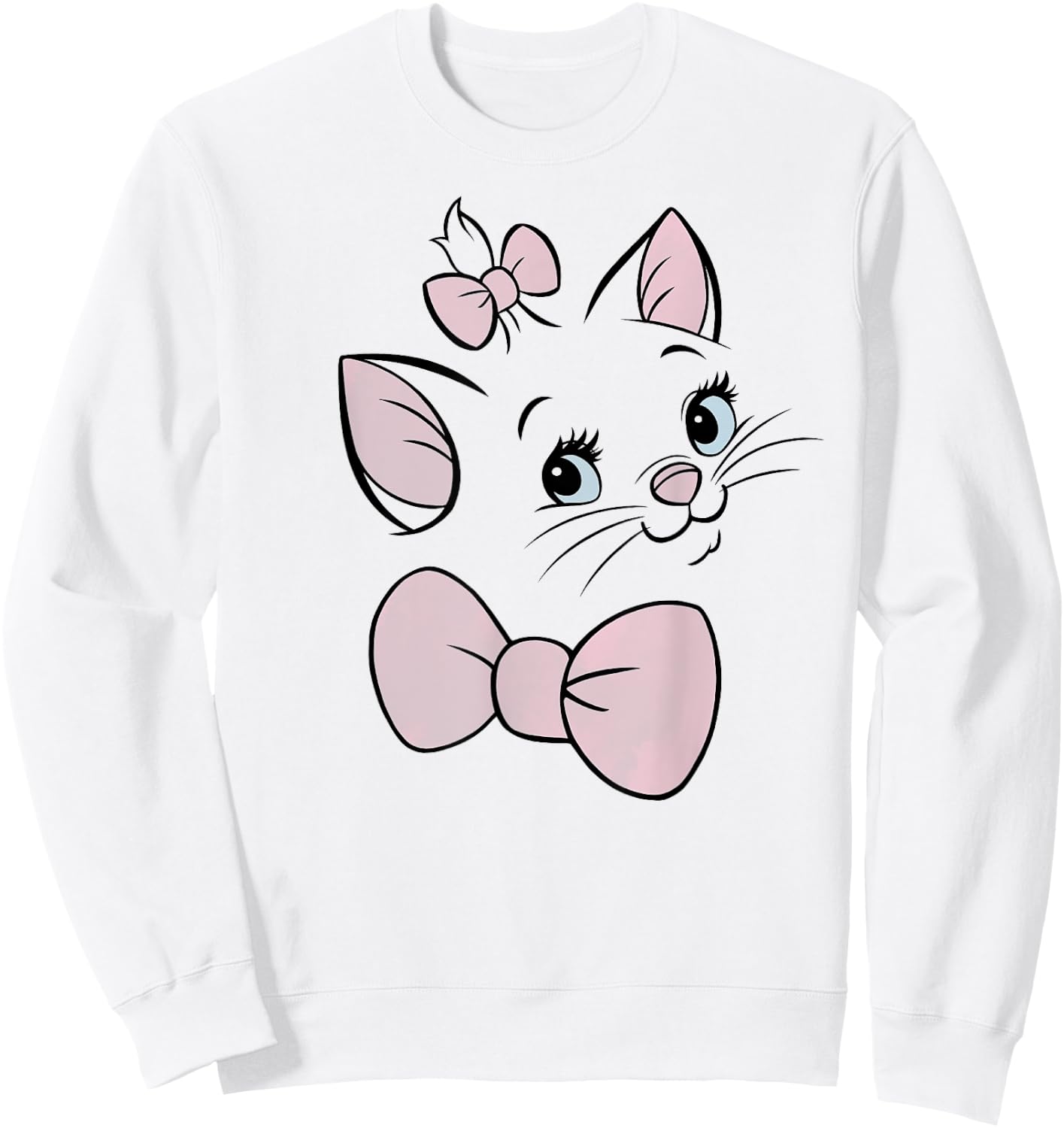 Disney The Aristocats Marie Large Face Sweatshirt - Sweatshirt | White