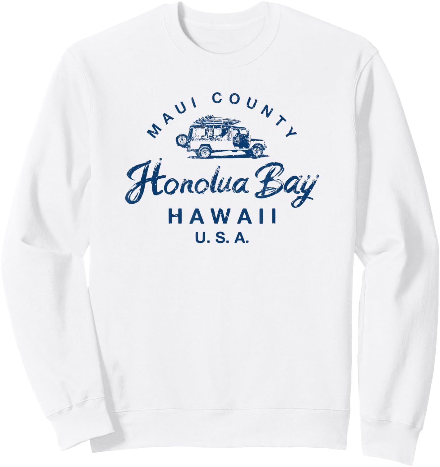 Hawaii Honolua Bay Maui Hawaiian Vintage Sweatshirt - Sweatshirt | White