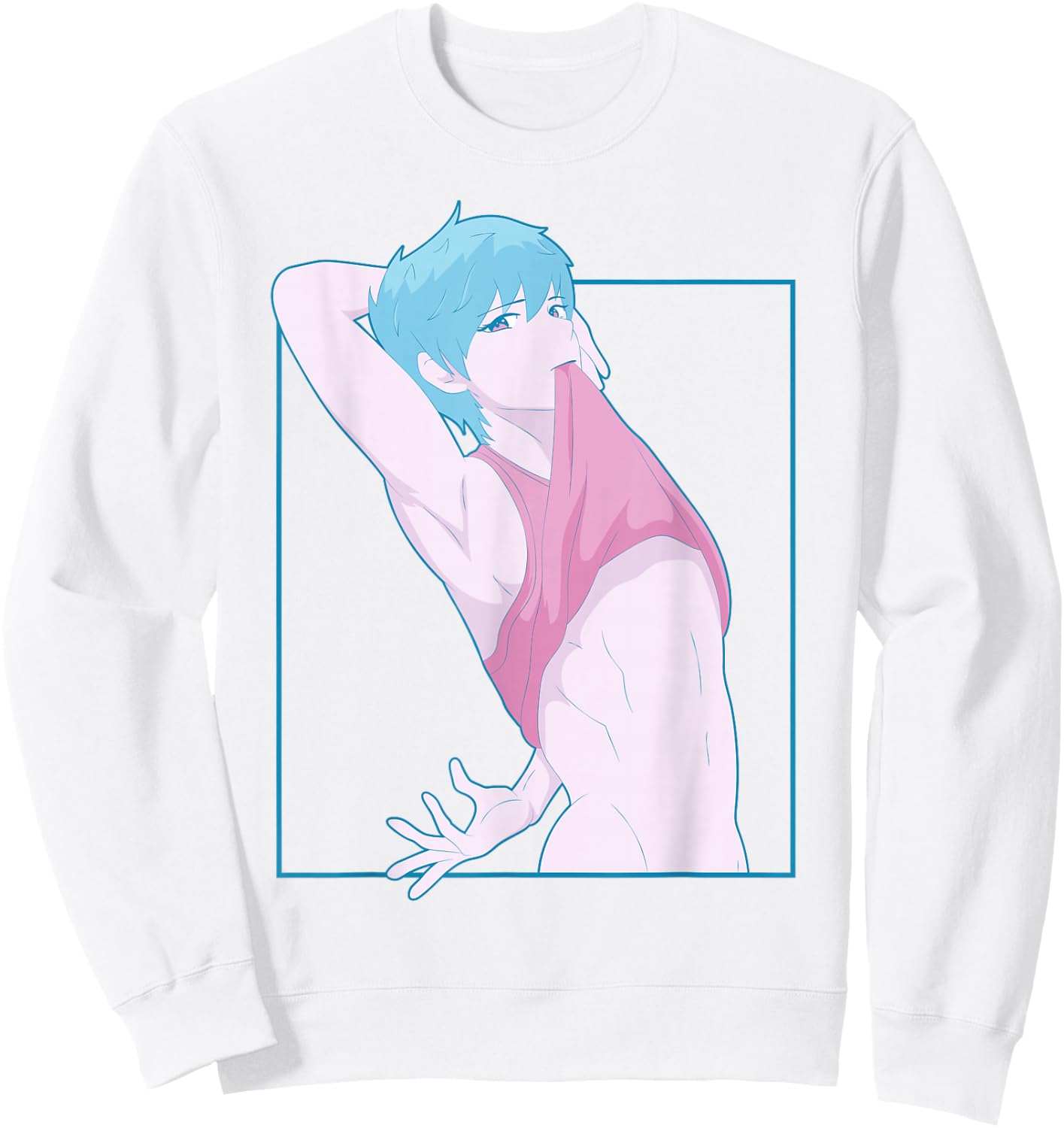 Femboy Anime Boy Aesthetic Crossdressing Yaoi Pastel Sweatshirt - Sweatshirt | White