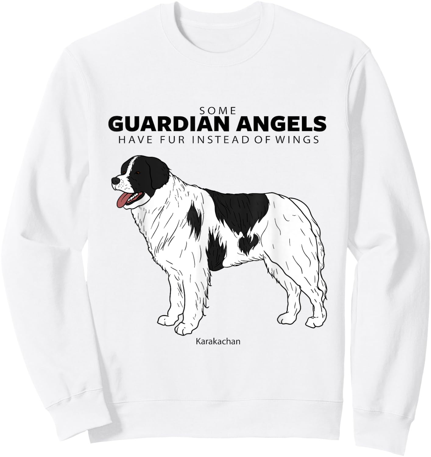 Karakachan Livestock Guardian Dog Guardian Angel With Fur Women Sweatshirt - Sweatshirt | White