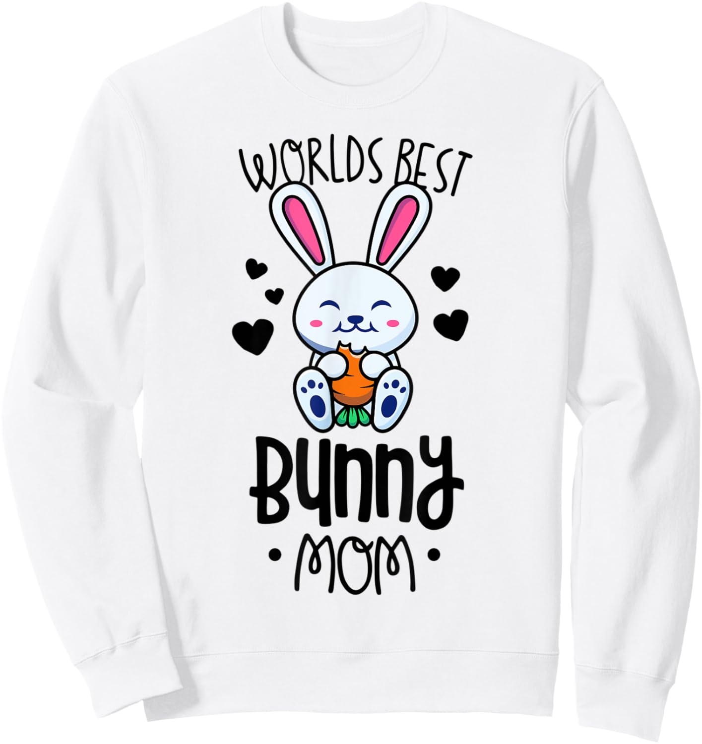 World's Best Bunny Mom Shirts Rabbit Lover Gifts Sweatshirt - Sweatshirt | White