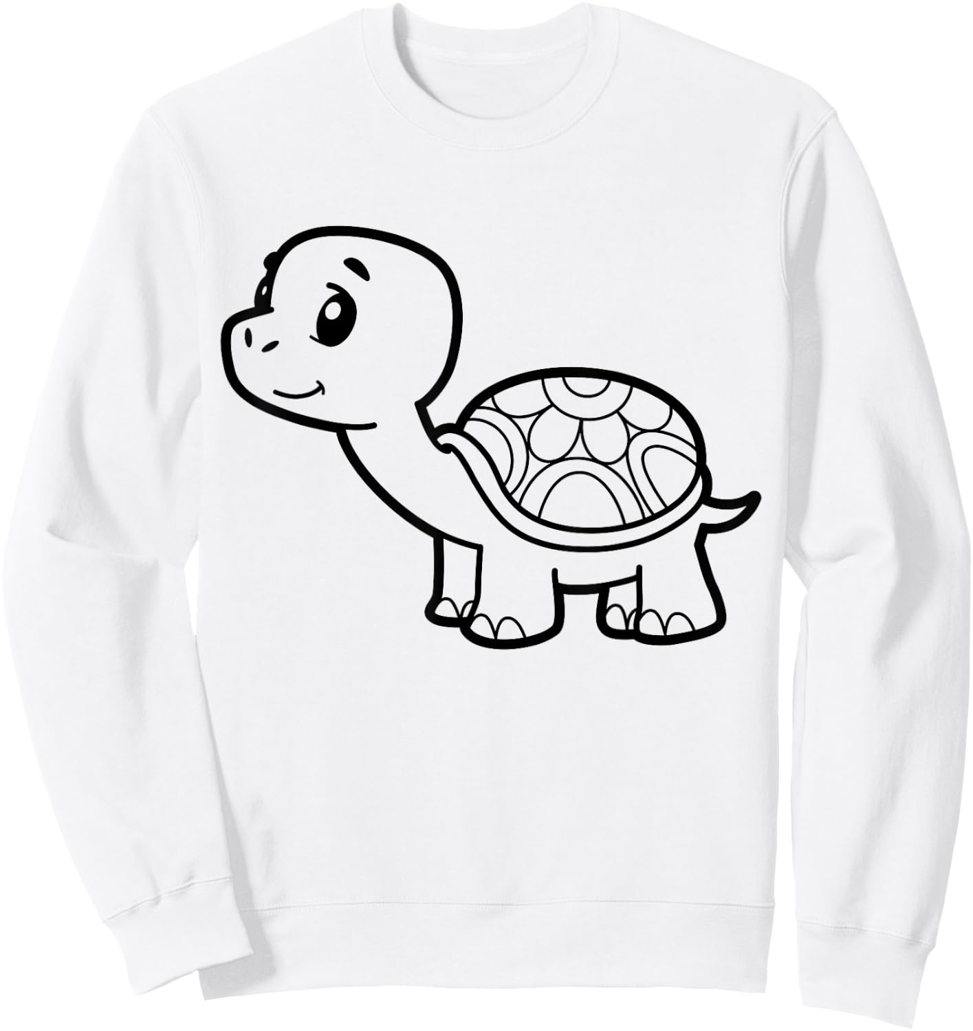 Cute turtle to paint and colour for children Sweatshirt - Sweatshirt | White