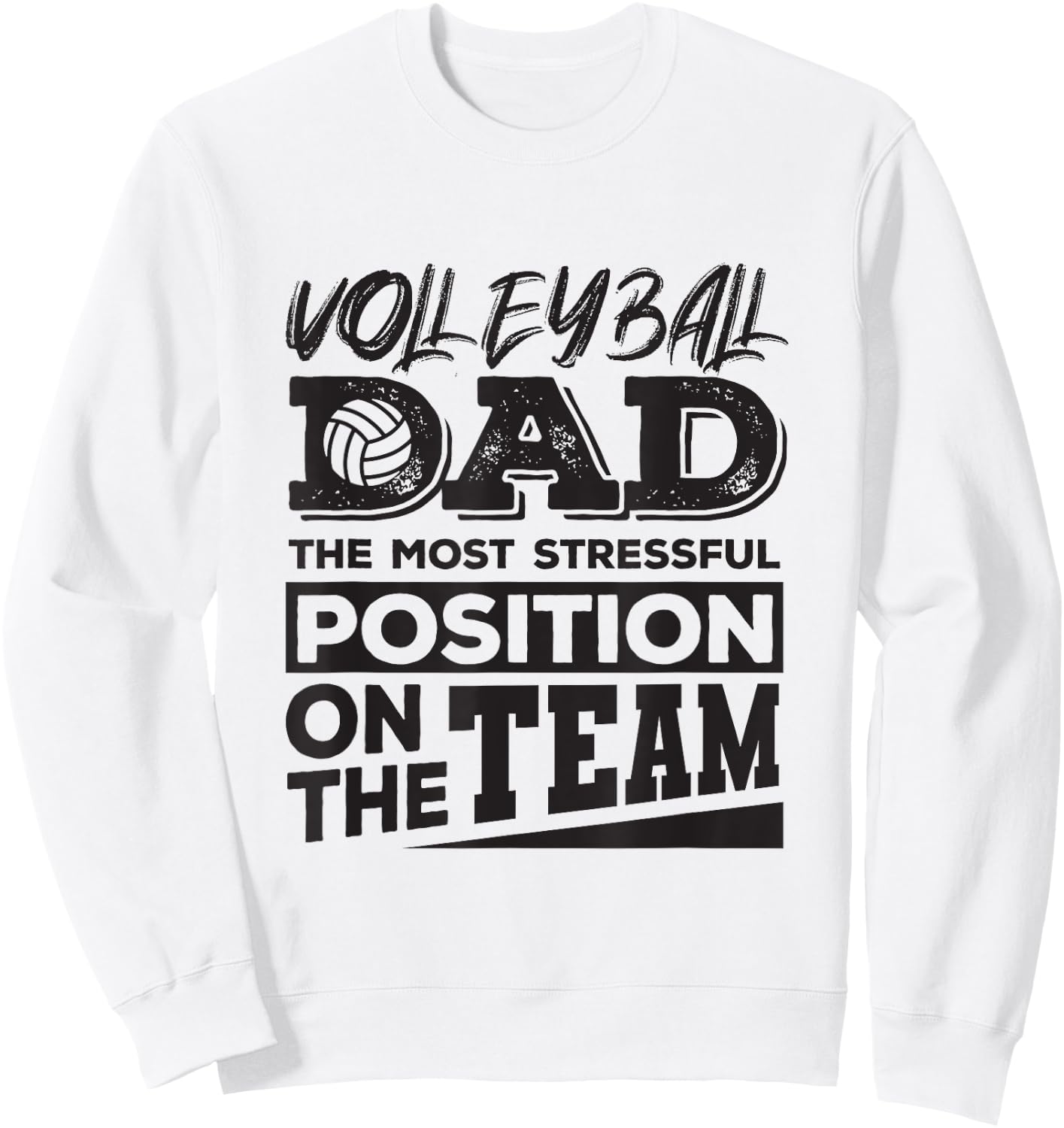 Volleyball Dad Shirt Men Volleyball Lover Sweatshirt - Sweatshirt | White