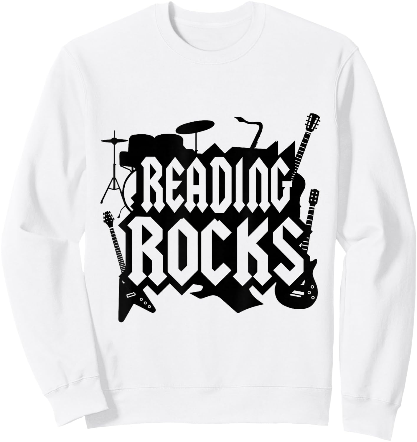 Reading Rocks Read Teacher Libray Librarian ELA Teacher Sweatshirt - Sweatshirt | White