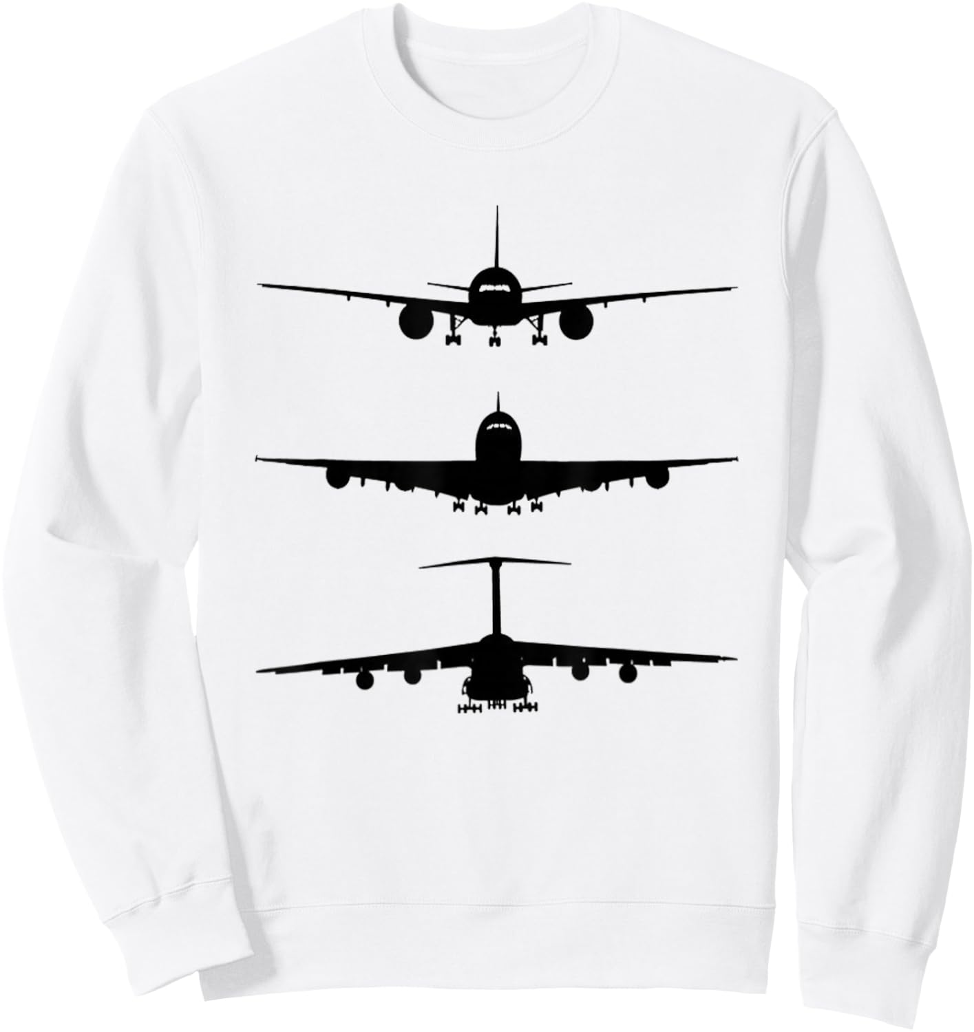 Airplane shirt, pilot shirt, pilot aviation, airplane Sweatshirt - Sweatshirt | White