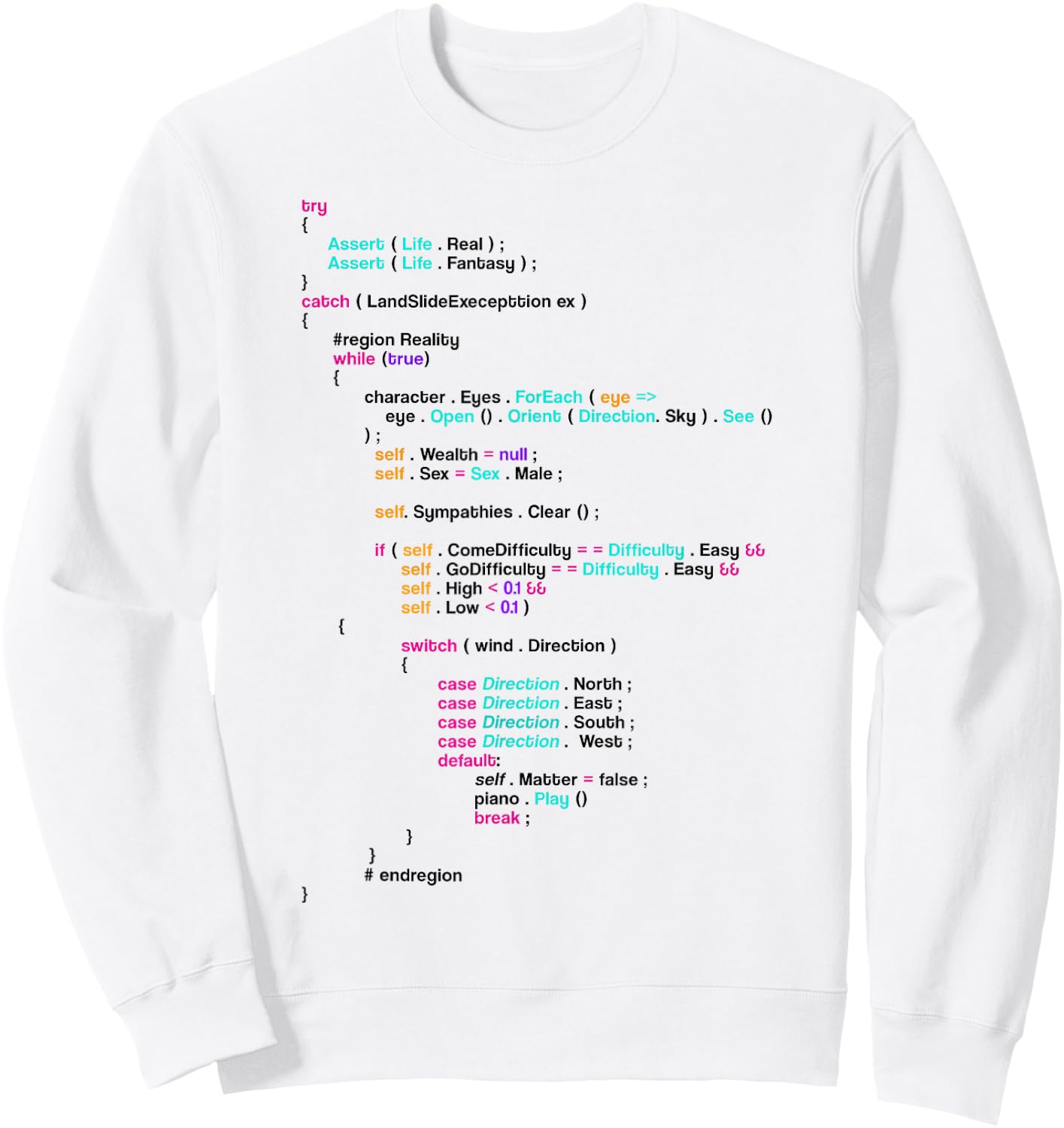 Assert Code Programmer Software Developer Nerd Computer Sweatshirt - Sweatshirt | White