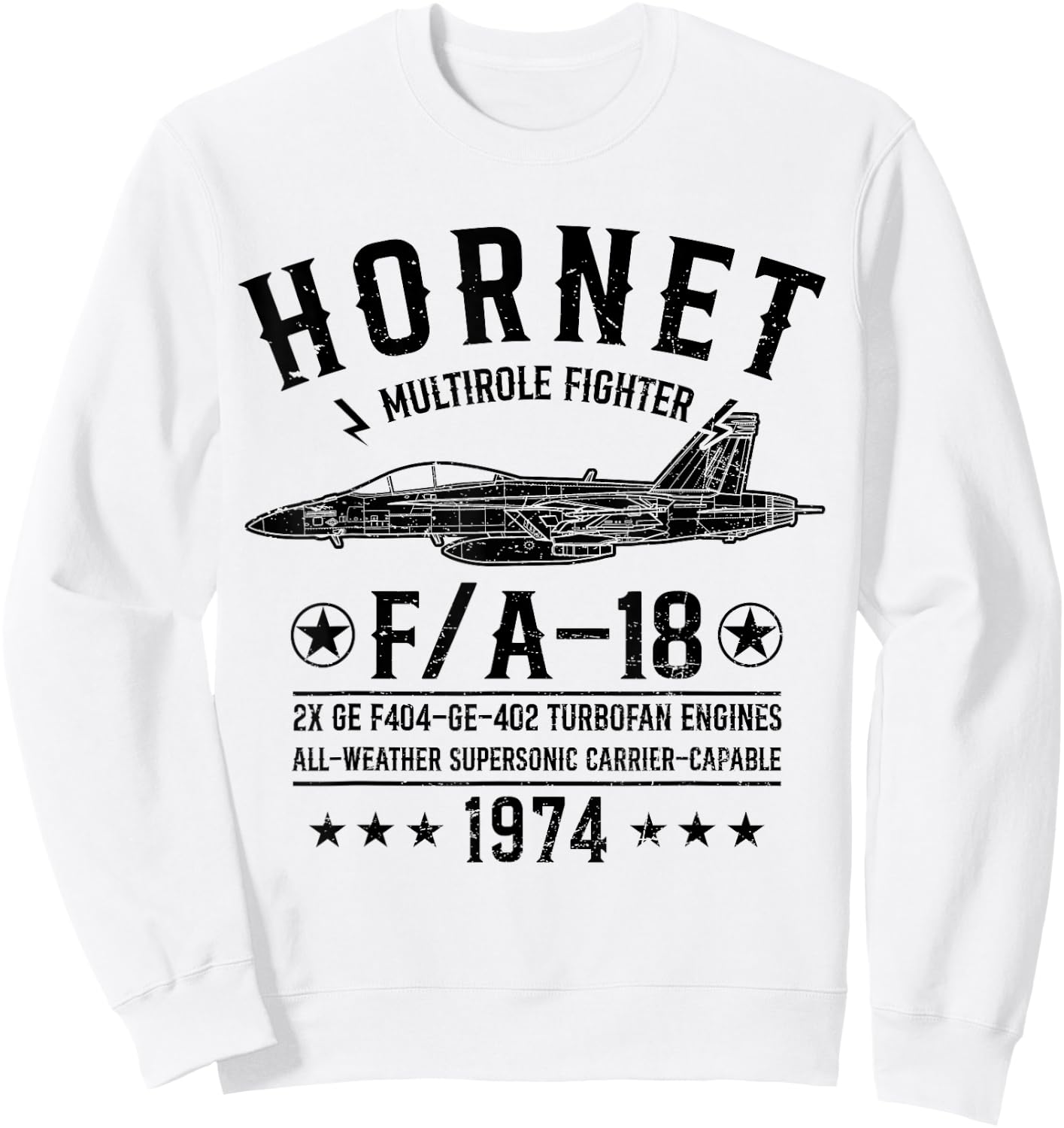 FA-18 Hornet Multirole Fighter Jet F-18 Military Airplanes Sweatshirt - Sweatshirt | White