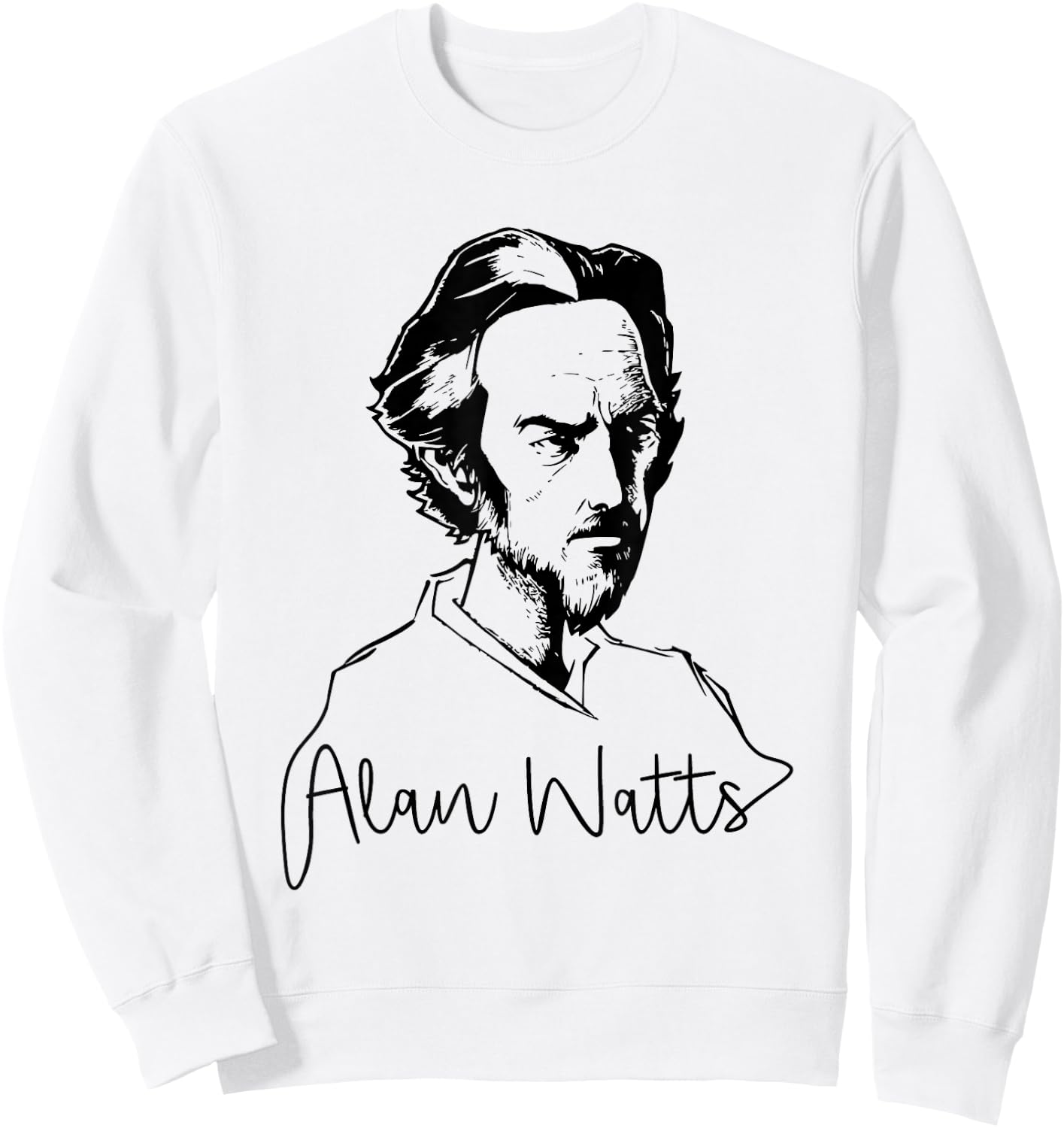 Zen Buddhist Philosopher Alan Watts Sweatshirt - Sweatshirt | White