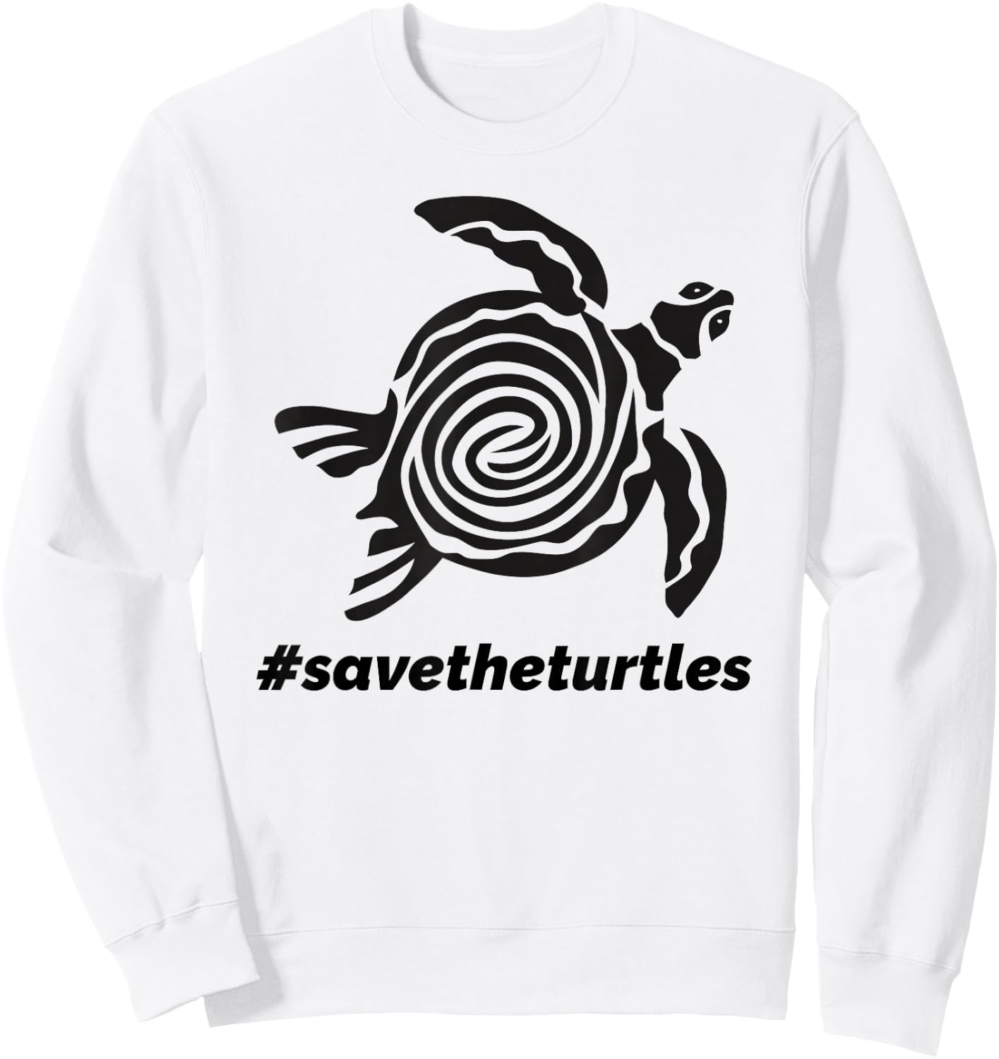 Save The Sea Turtles Conservancy Keep The Ocean Plastic Free Sweatshirt - Sweatshirt | White