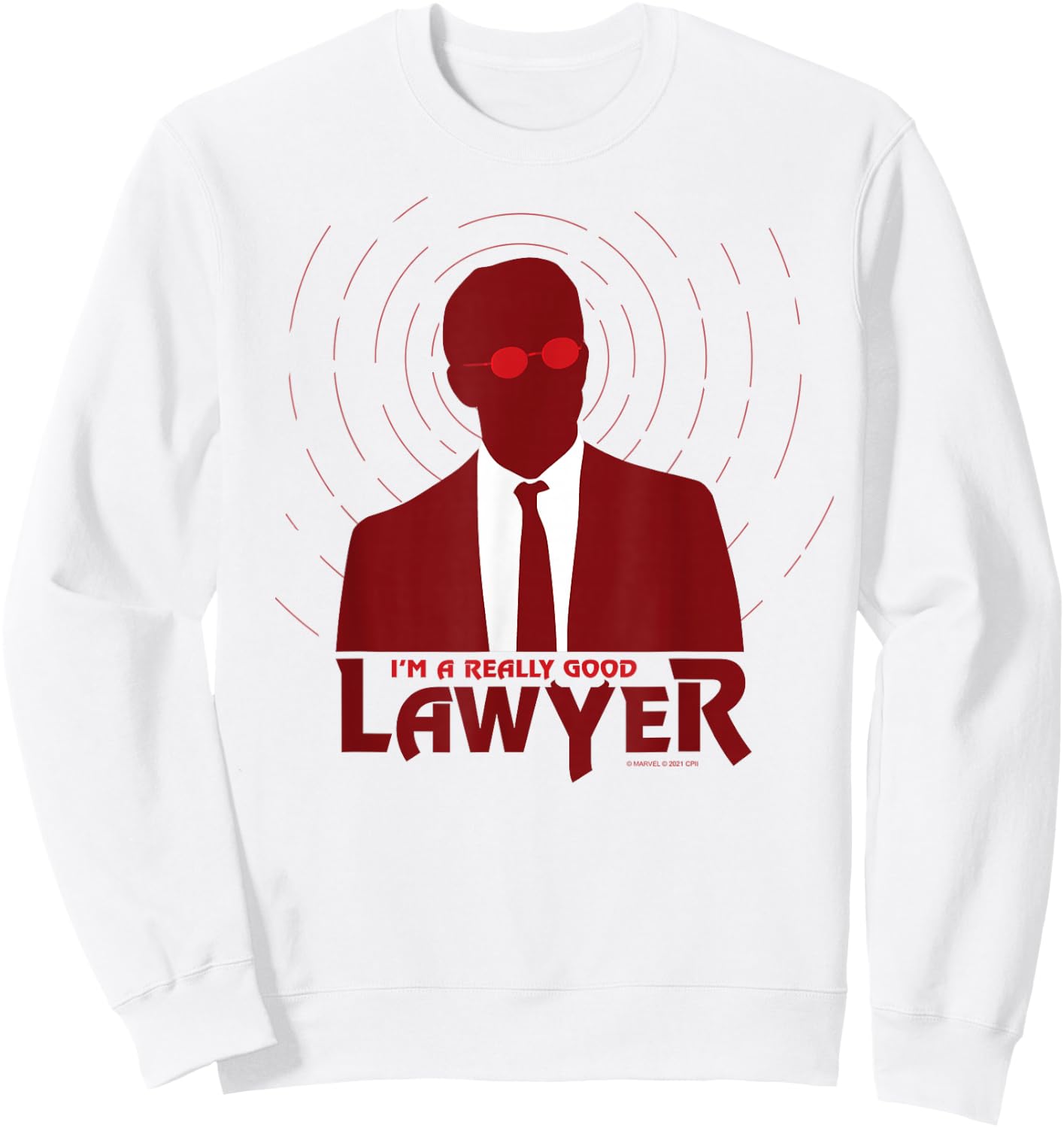 Marvel Spider-Man: No Way Home Matt Murdock Good Lawyer Small Sweatshirt - Sweatshirt | White