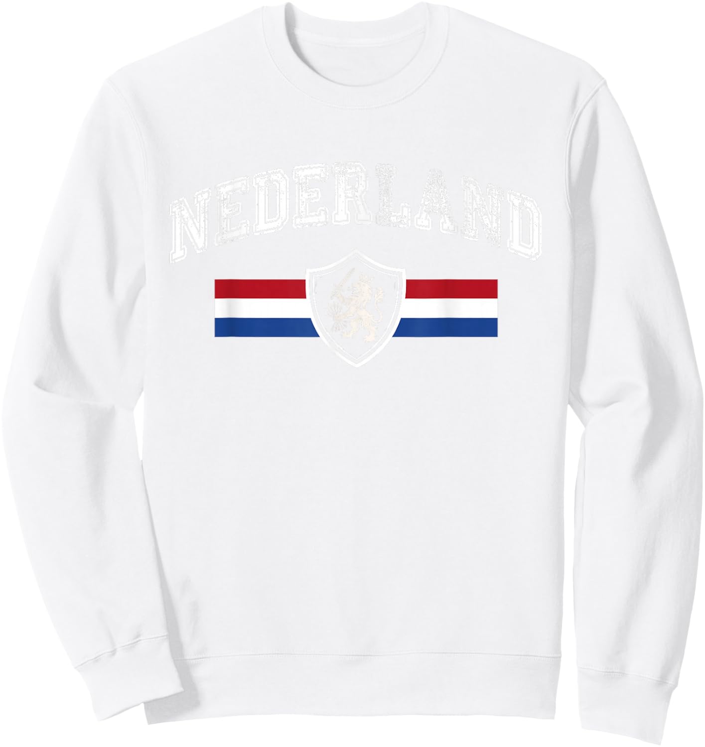Nederland Netherlands Lion Holland Vintage Orange Sweatshirt - Sweatshirt | White