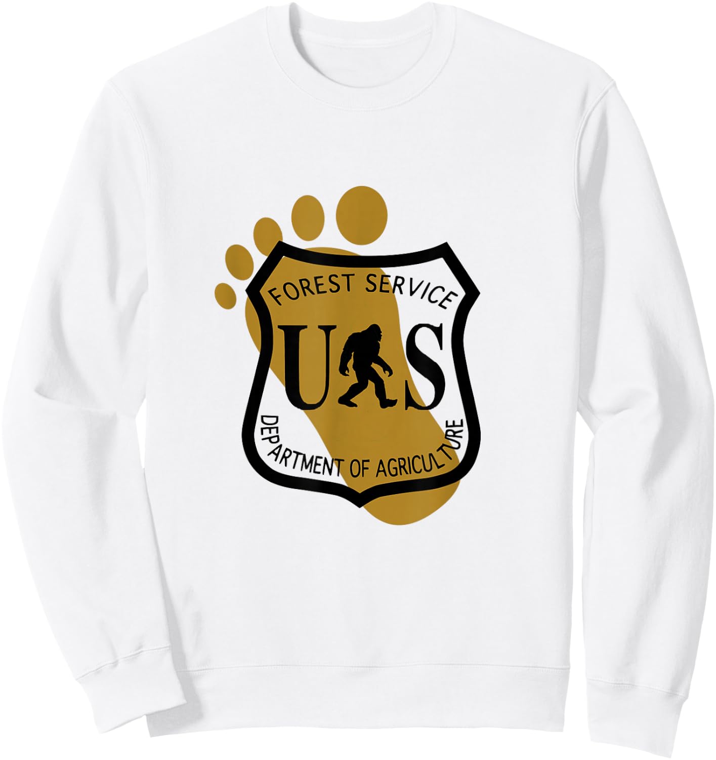 US Forest Services Bigfoot Patrol Sweatshirt - Sweatshirt | White