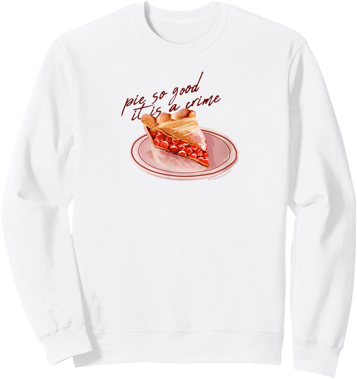 Twin Peaks Pie So Good it is a Crime Sweatshirt - Sweatshirt | White