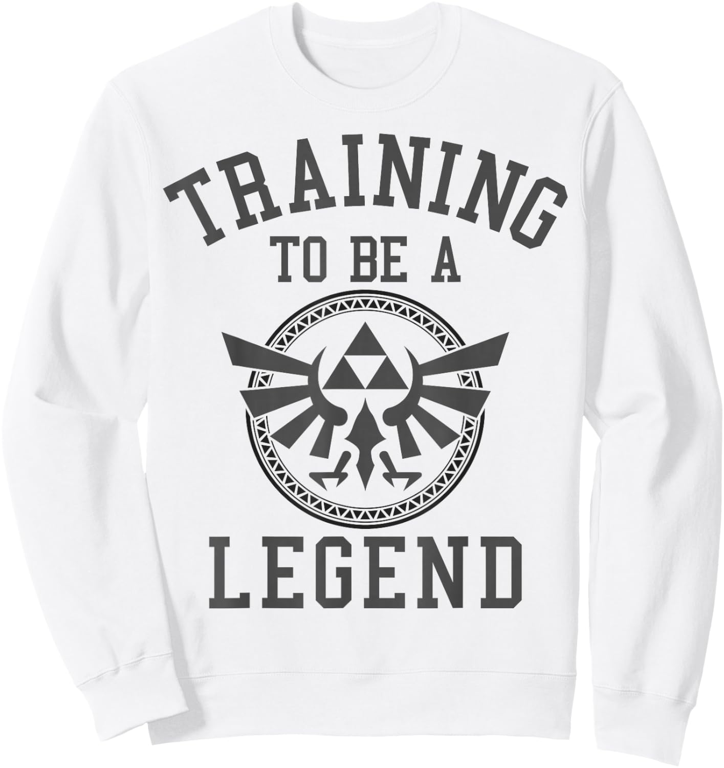 Nintendo Zelda Training to Be A Legend Badge Graphic Small Sweatshirt - Sweatshirt | White