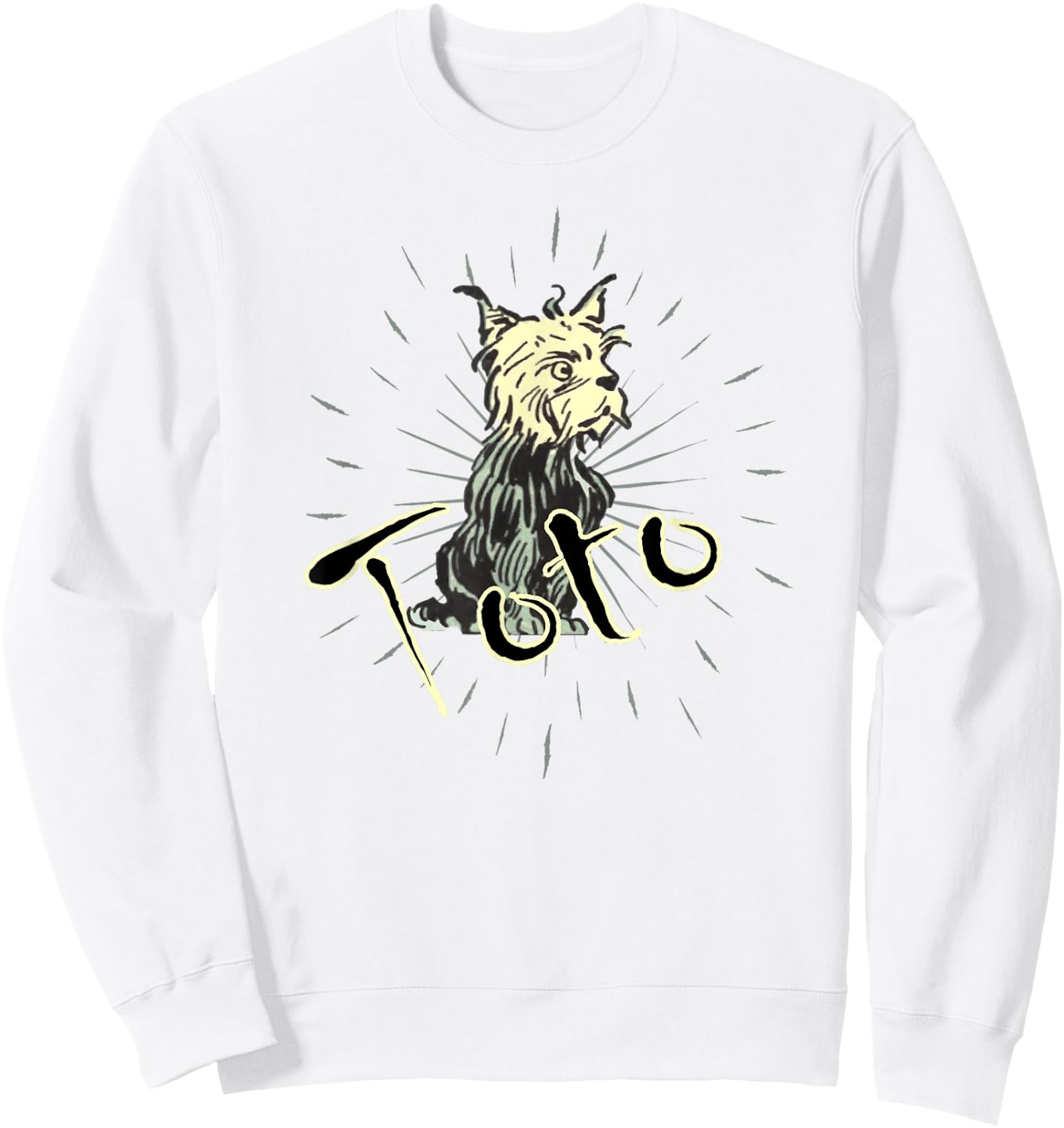 Toto Wizard of Oz, Cute Smart Famous Cairn Terrier Dog Art Sweatshirt - Sweatshirt | White