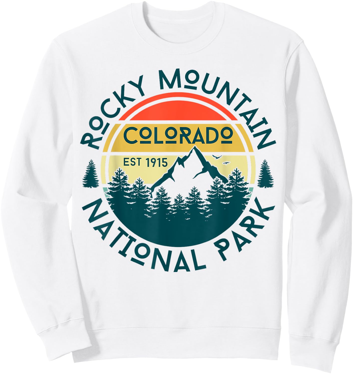 Rocky Mountain National Park Sweatshirt - Sweatshirt | White