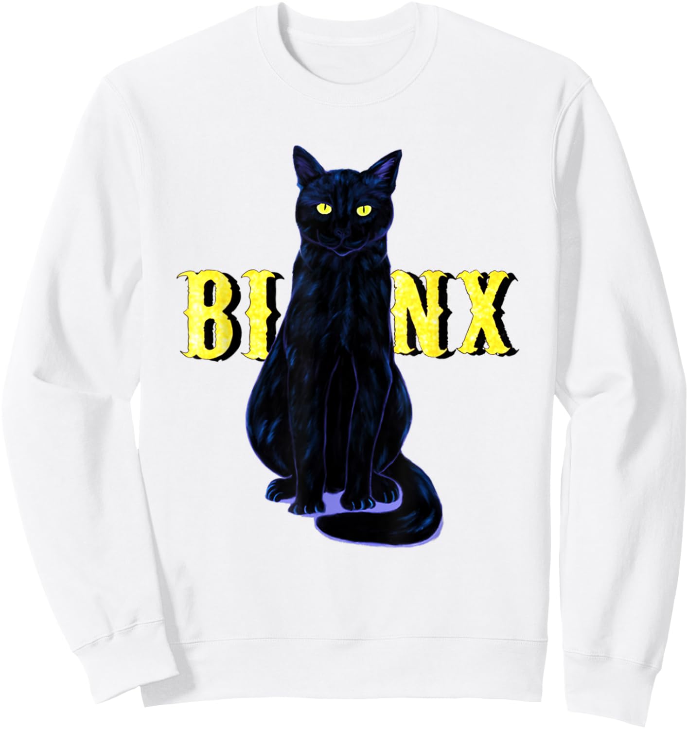 Black Cat Binx Halloween Gifts Party Sweatshirt - Sweatshirt | White