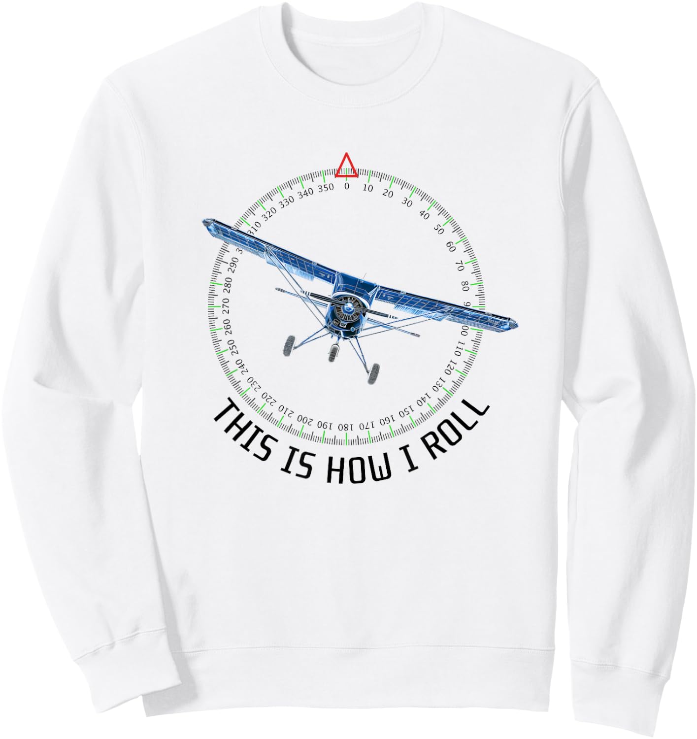This Is How I Roll Funny Pilot Aviation Airplane Sweatshirt - Sweatshirt | White