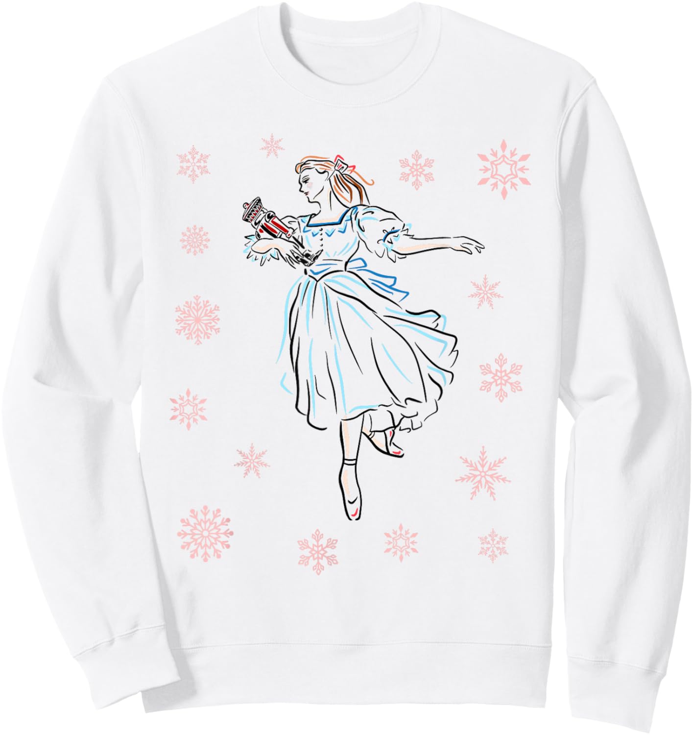 The Nutcracker Ballet and Clara Marie Christmas Dance Dancer Sweatshirt - Sweatshirt | White