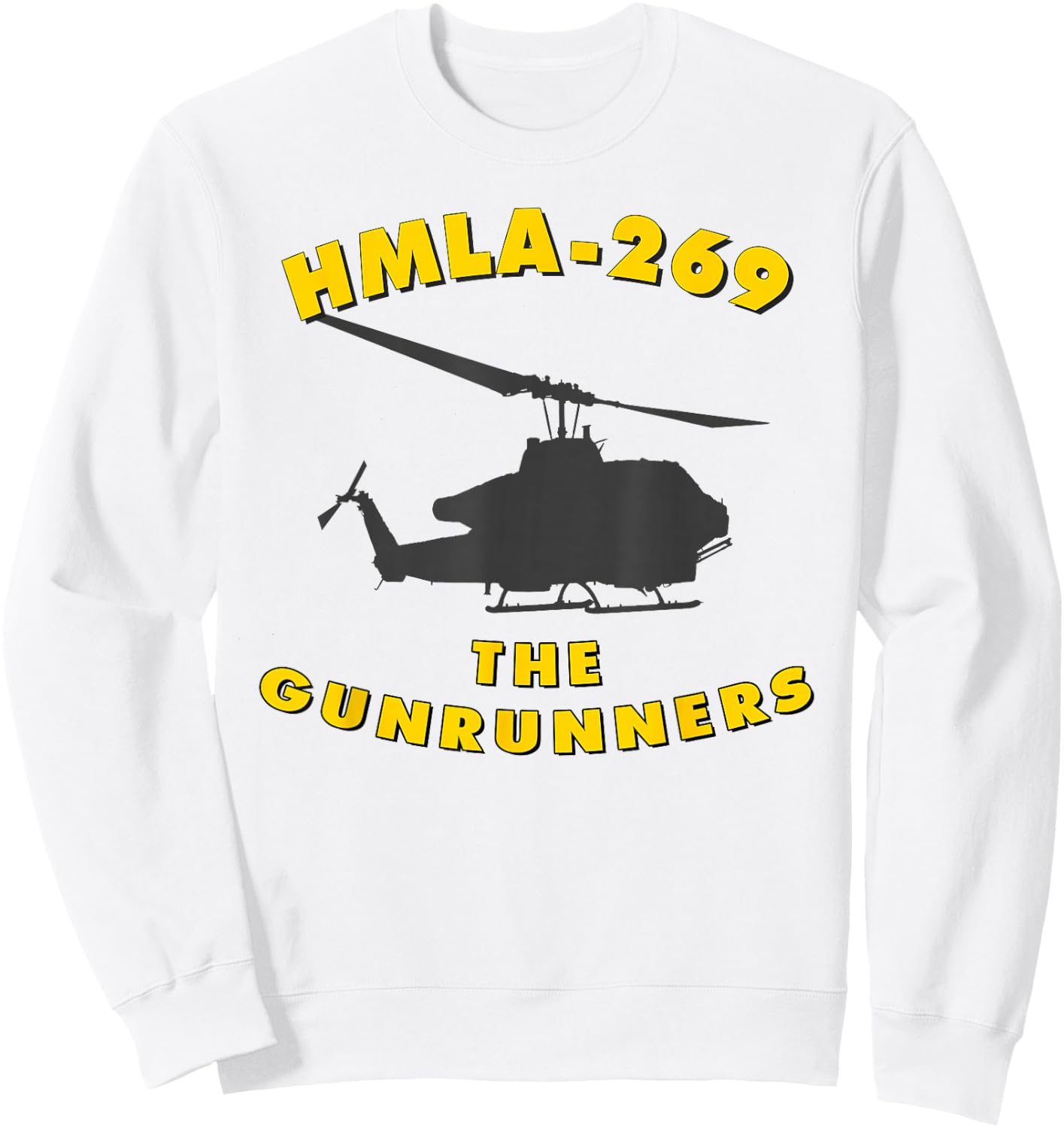 HMLA-269 Gunrunners Helicopter Attack Squadron AH-1W Sweatshirt - Sweatshirt | White