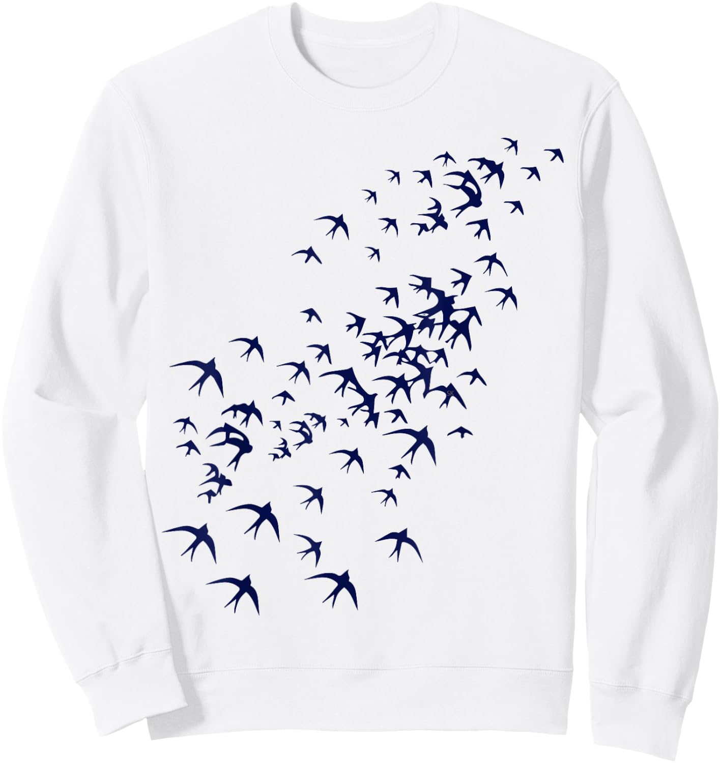 Swarm of Swallows Flying - Flock of Birds for Nature Lovers Sweatshirt - Sweatshirt | White