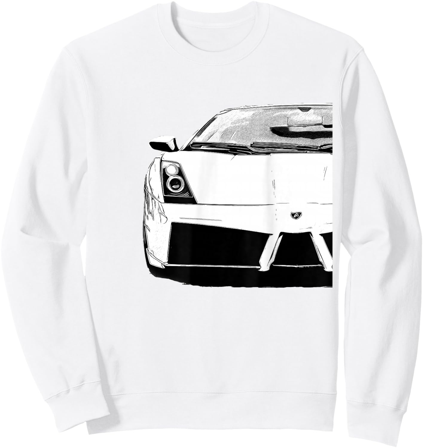 Exotic Sports Car Sweatshirt - Sweatshirt | White