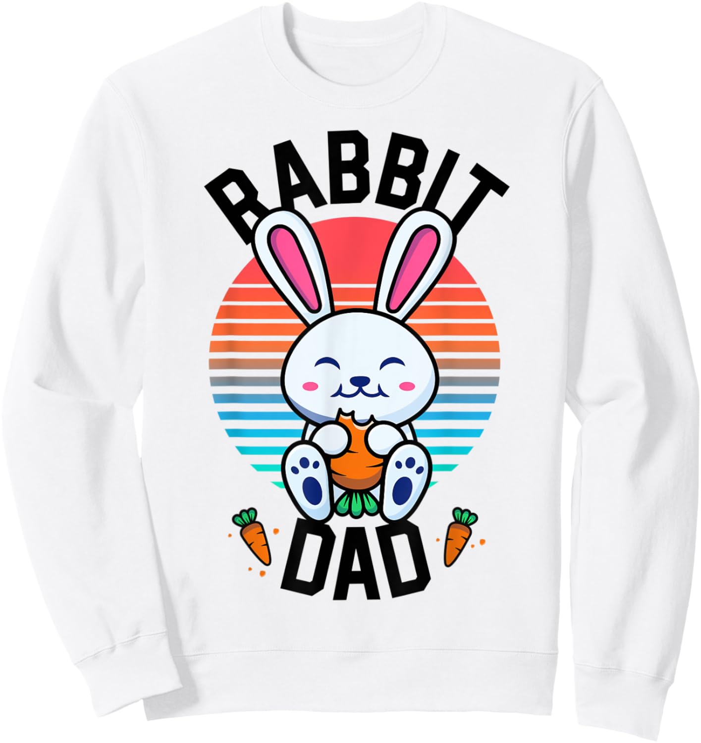 Rabbit Dad Bunny Shirt For Boys Men Rabbit Lover Gifts Pet Sweatshirt - Sweatshirt | White