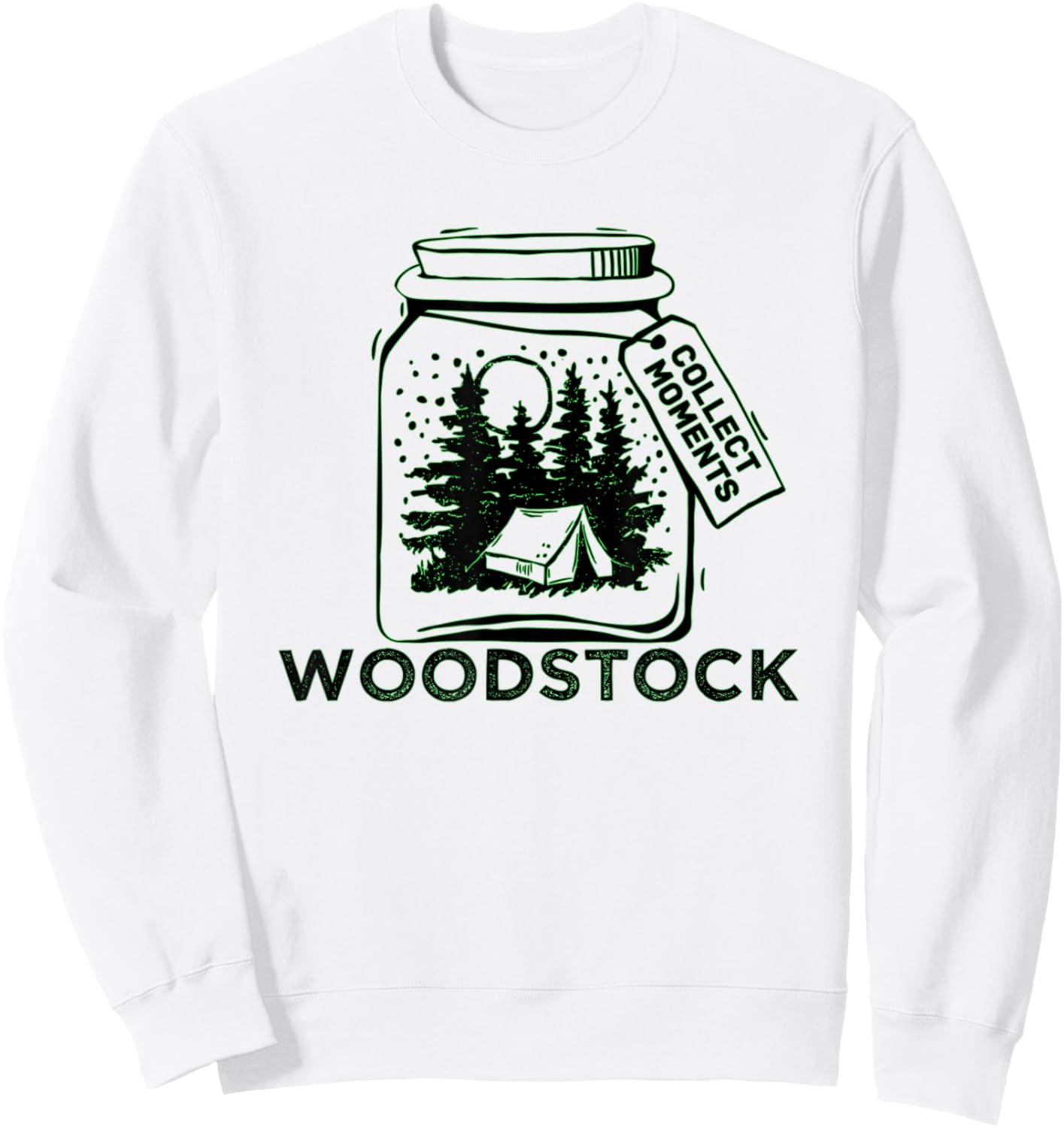 Vintage Woodstock, New York Souvenir Sweatshirt - Sweatshirt | White