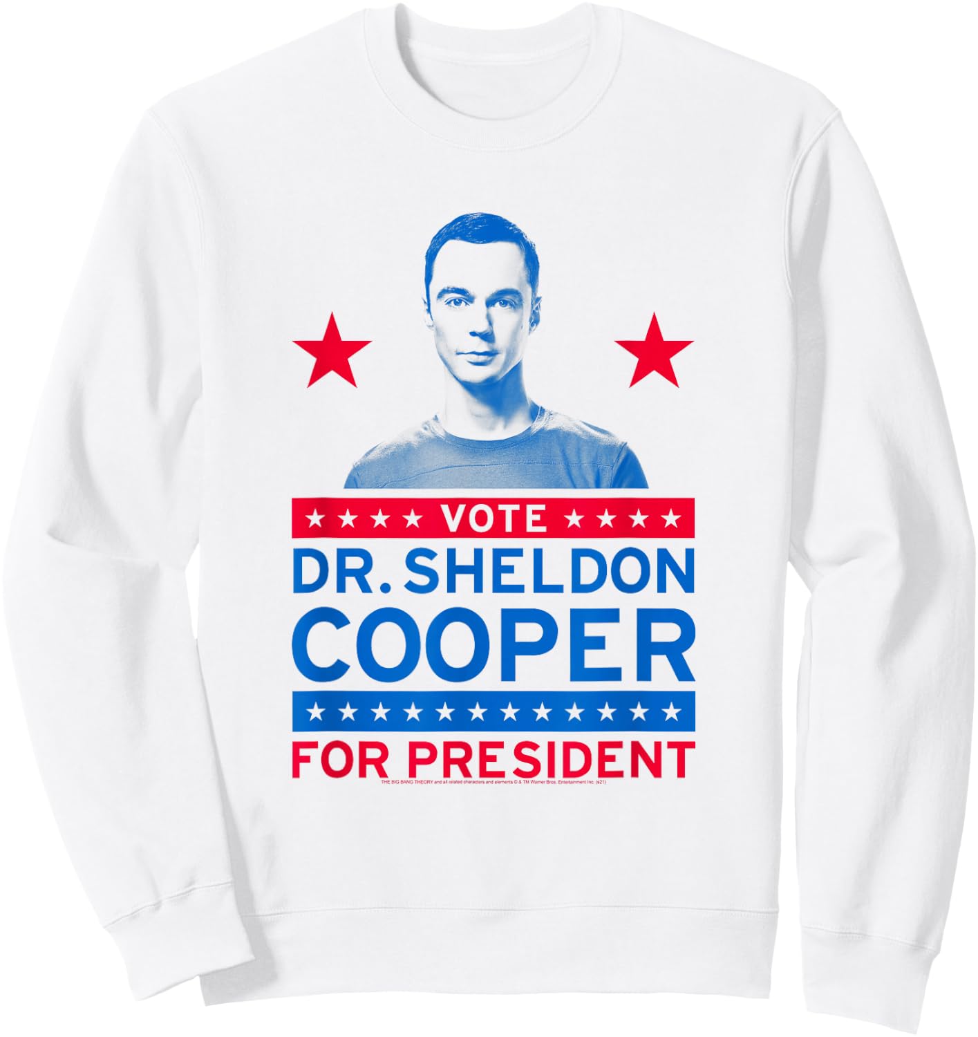 The Big Bang Theory Sheldon Cooper for President TV Show Sweatshirt - Sweatshirt | White