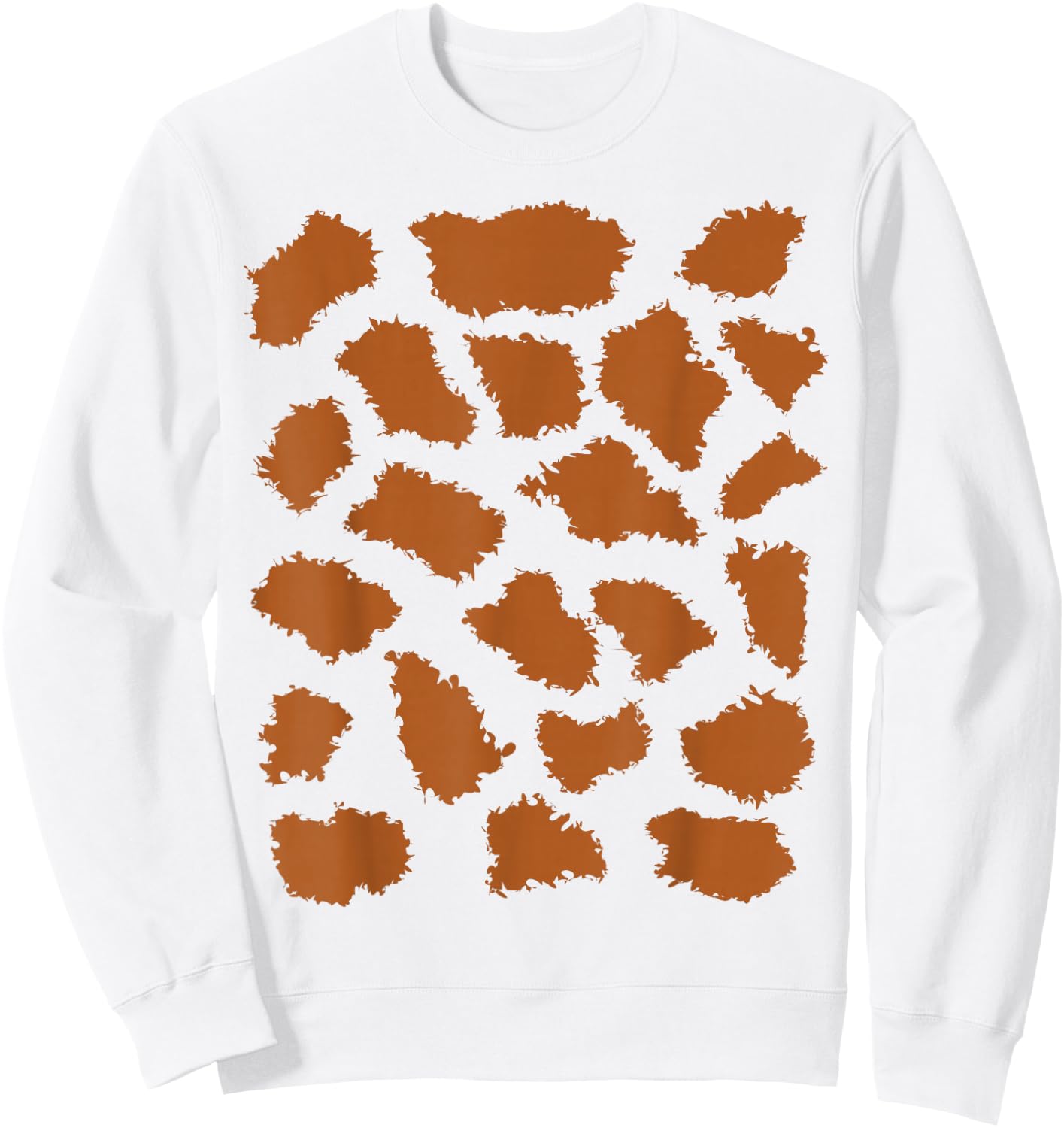 Giraffe Print Trick or Treat Animal Halloween Costume Sweatshirt - Sweatshirt | White