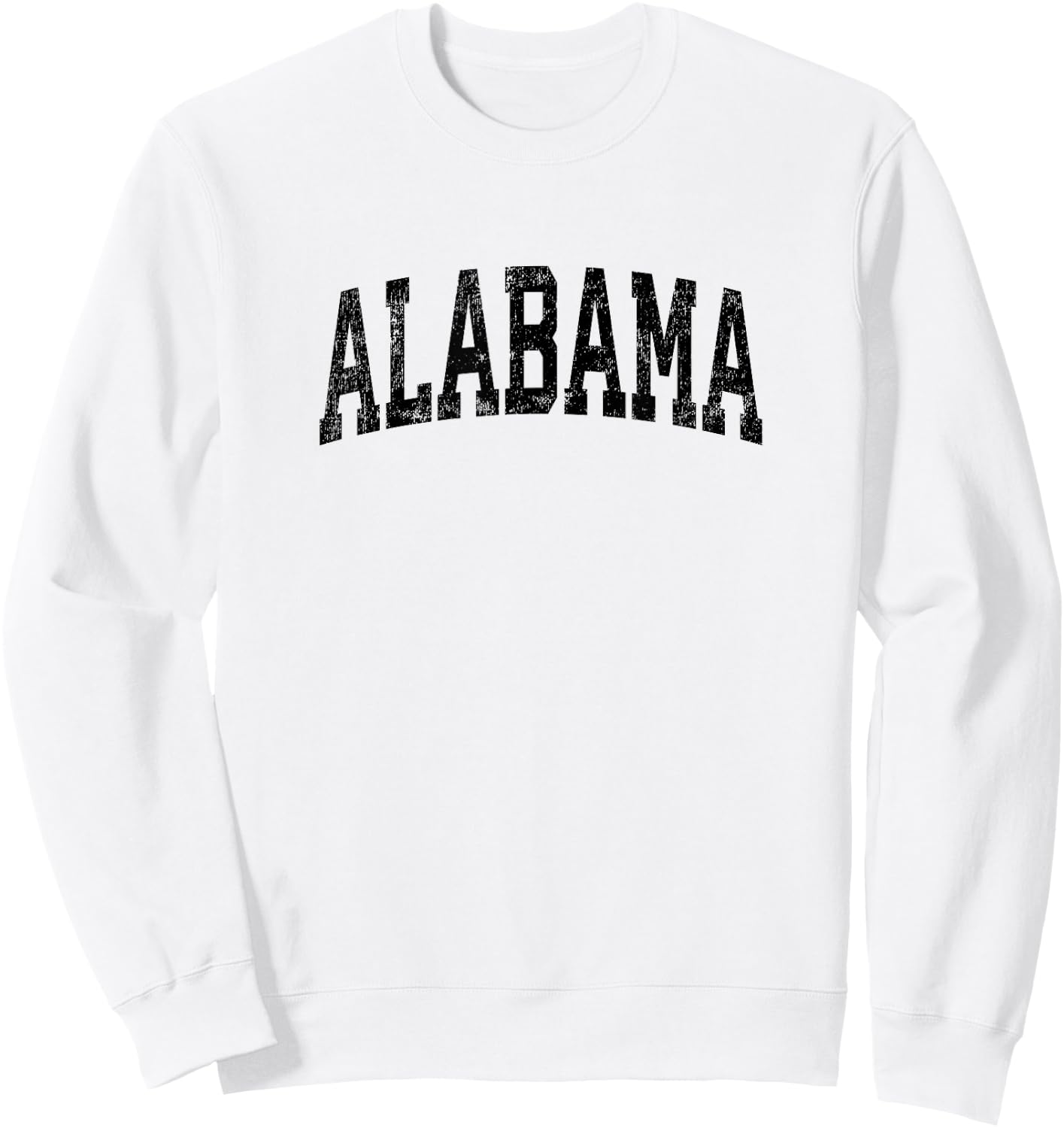 Alabama AL Vintage Athletic Sports Black Design Sweatshirt - Sweatshirt | White