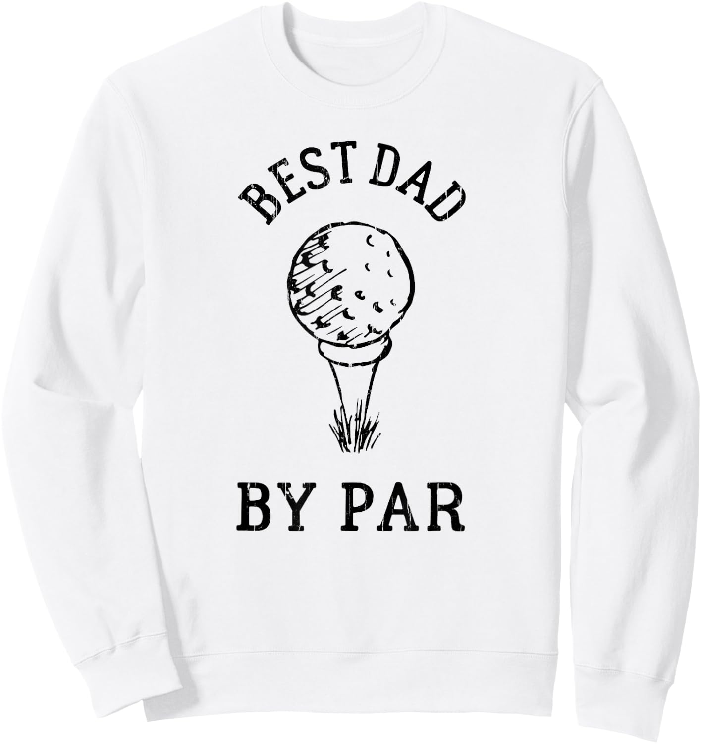Best Dad By Par, Funny Golf, Matching Father And Kid Sweatshirt - Sweatshirt | White