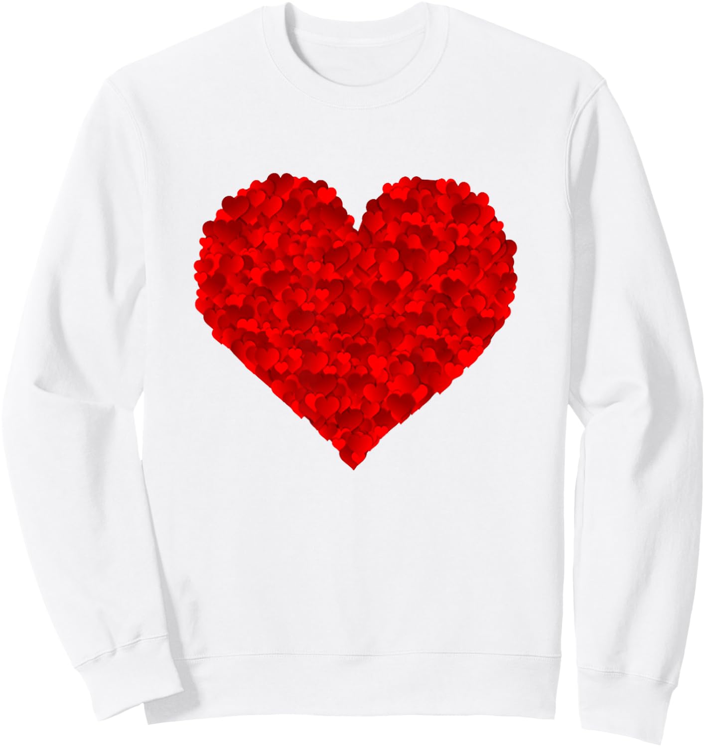 Red Heart Love Valentines for Girlfriend Women Him Her Girls Sweatshirt - Sweatshirt | White