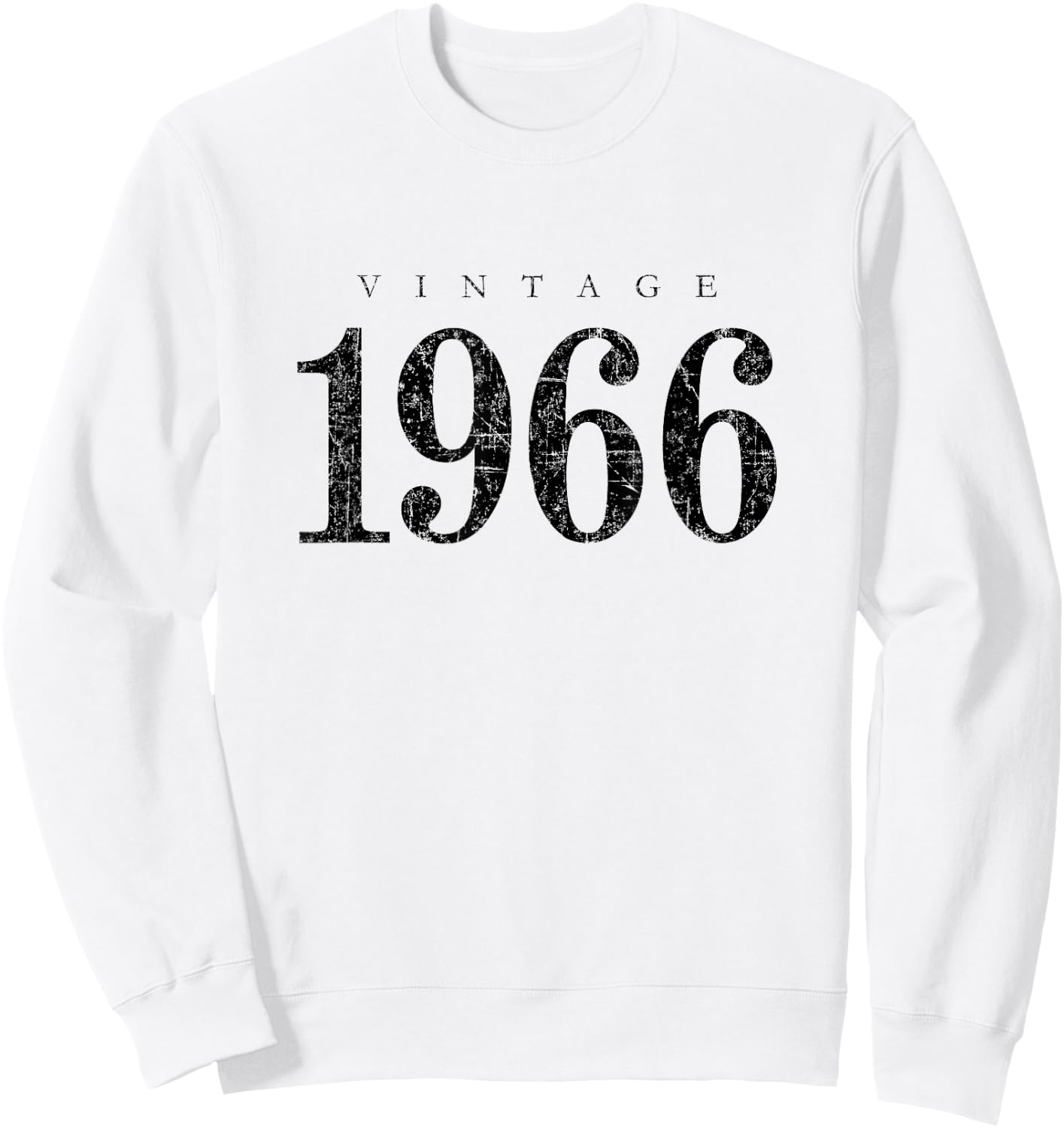 Vintage 1966 (Antique Black) 59 Birthday Gift Sweatshirt - Sweatshirt | White