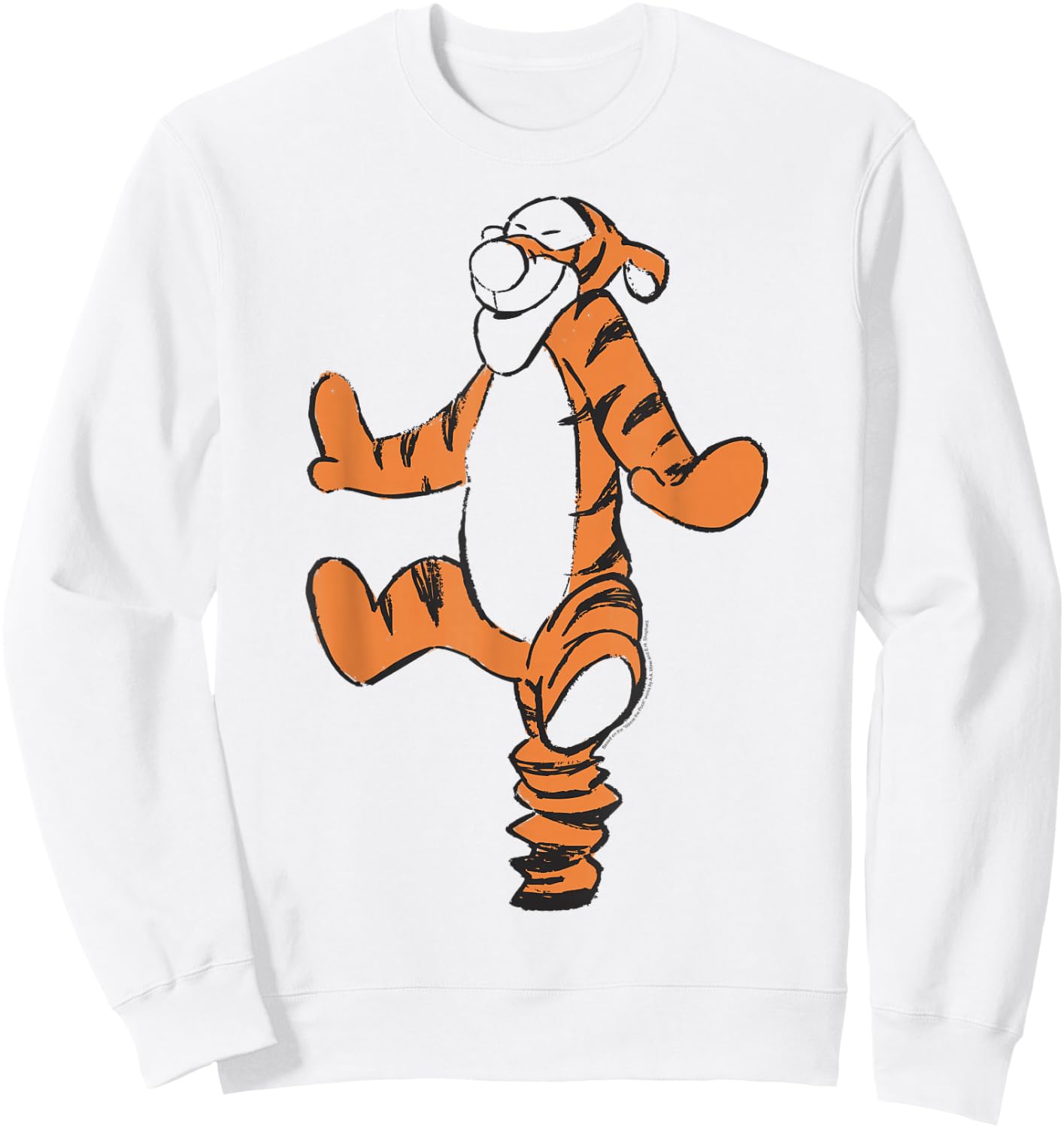 Disney Winnie The Pooh Tigger Simple Sketch Sweatshirt - Sweatshirt | White