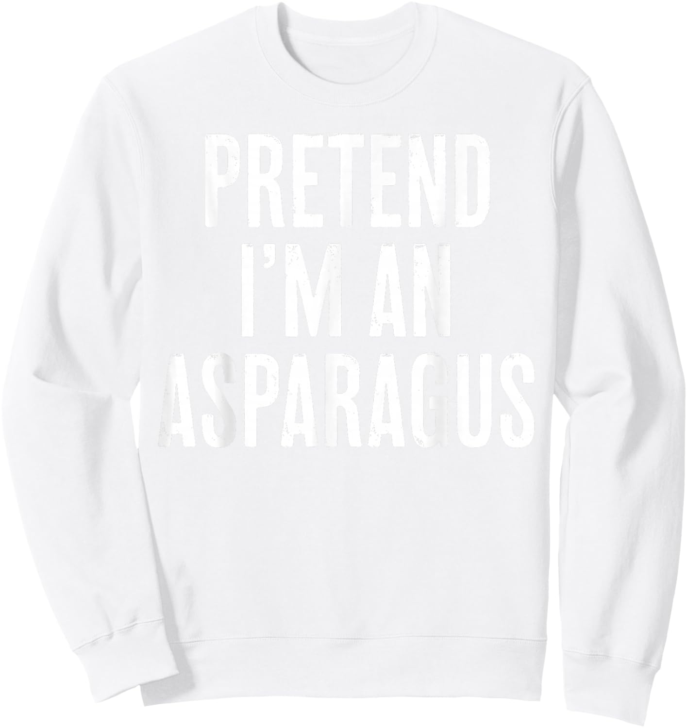 Simple Easy Pretend I'm an Asparagus Halloween Costume Sweatshirt - Sweatshirt | White