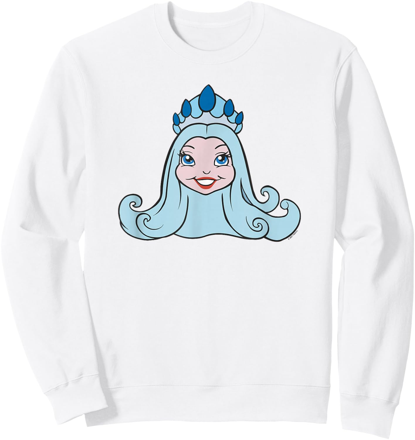Candy Land Classic Retro Queen Frostine Big Face Sweatshirt - Sweatshirt | White