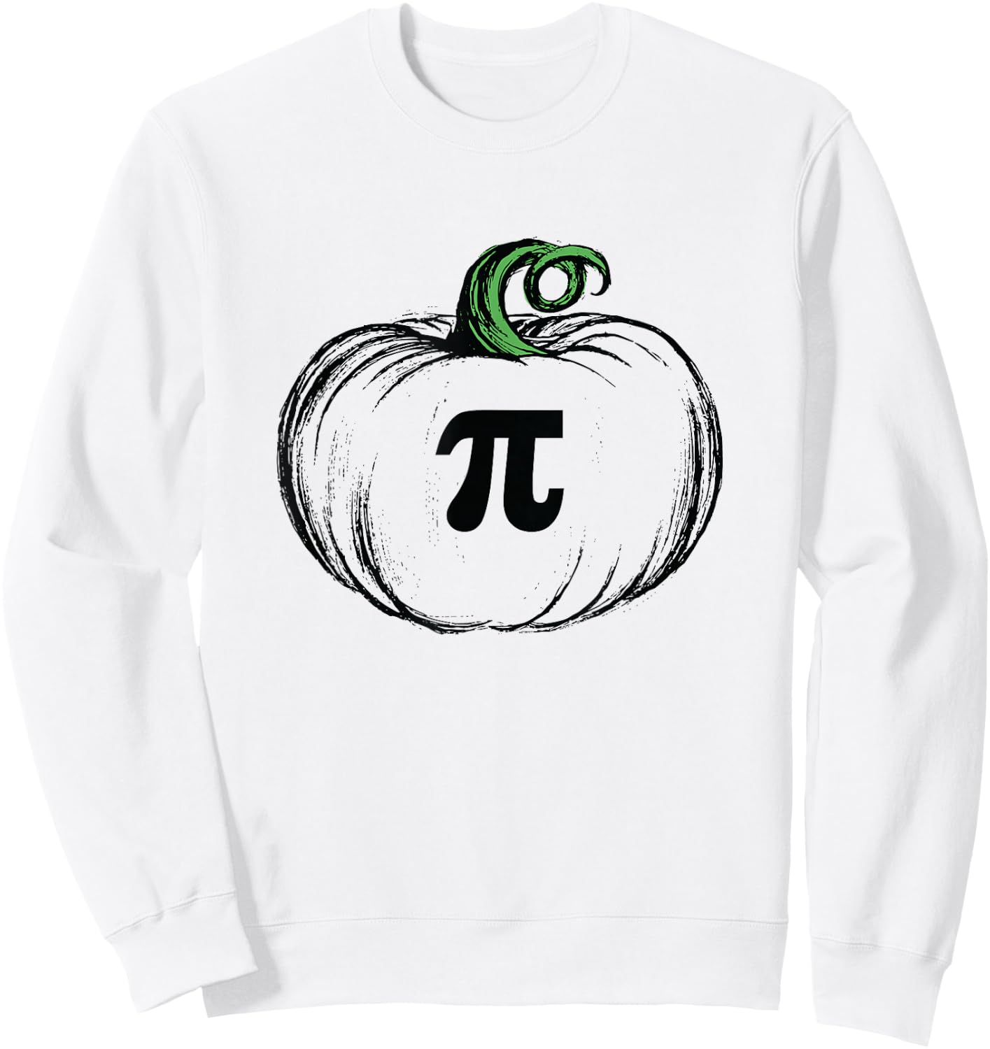 Pumpkin Pie Math Funny Halloween Thanksgiving Pi Day Sweatshirt - Sweatshirt | White