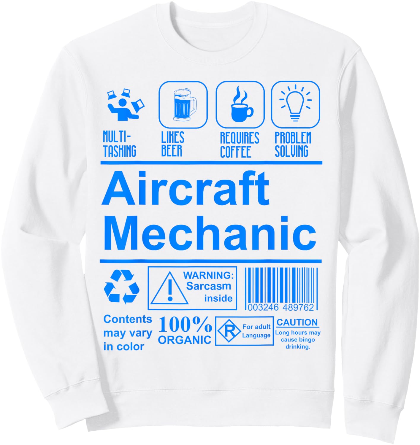 Aircraft Mechanic Shirt | Cute Aircraft Work Wear Gift Sweatshirt - Sweatshirt | White