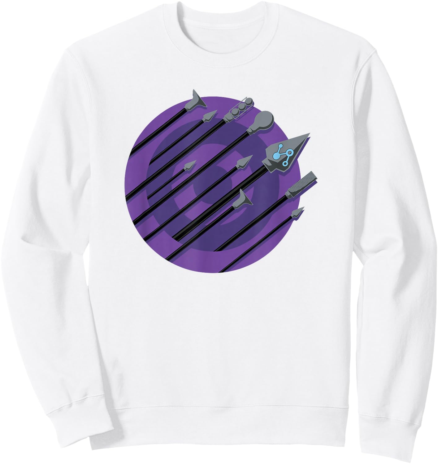 Marvel Hawkeye Arrow Lined Logo Sweatshirt - Sweatshirt | White