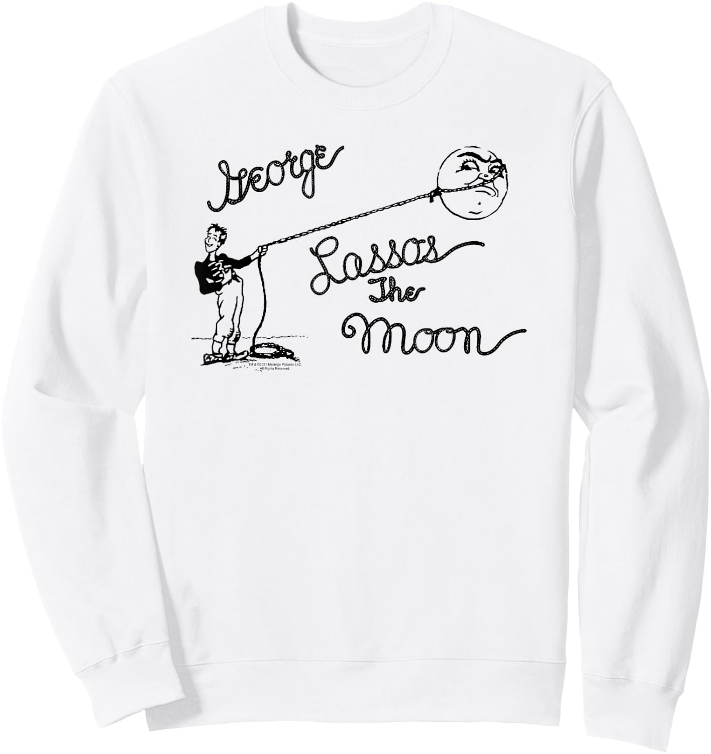 It's a Wonderful Life George Lassos the Moon Sweatshirt - Sweatshirt | White